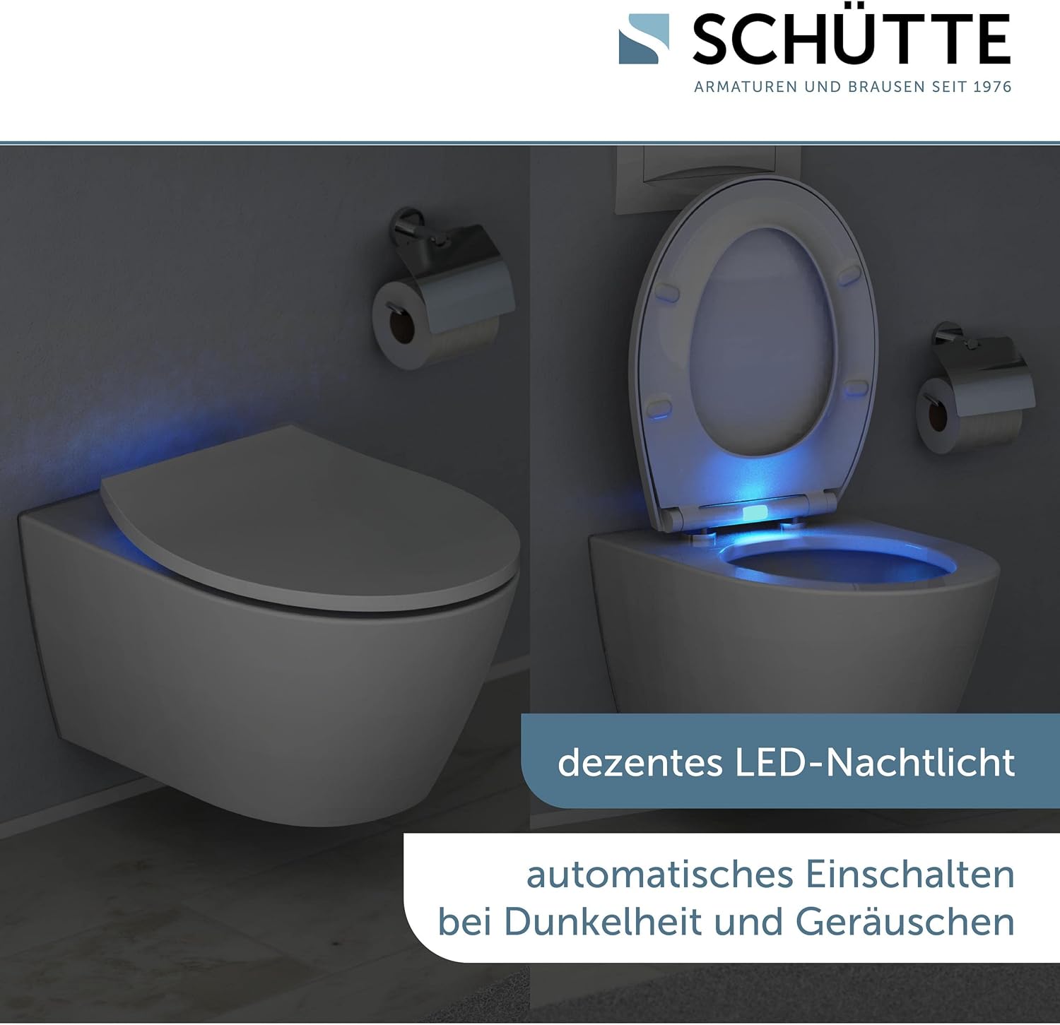 Schütte Sedile WC con Abbassamento Automatico e LED - immagine 2
