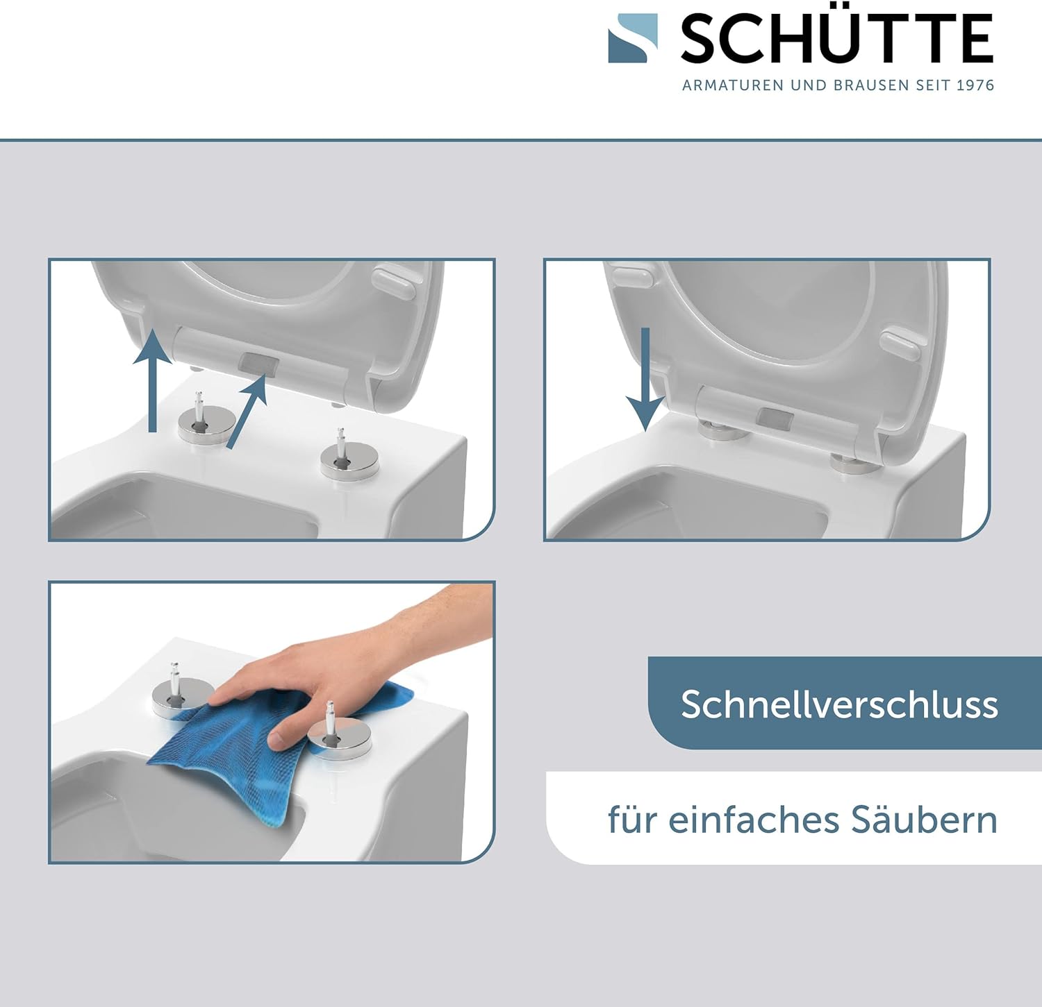 Schütte Sedile WC con Abbassamento Automatico e LED - immagine 4