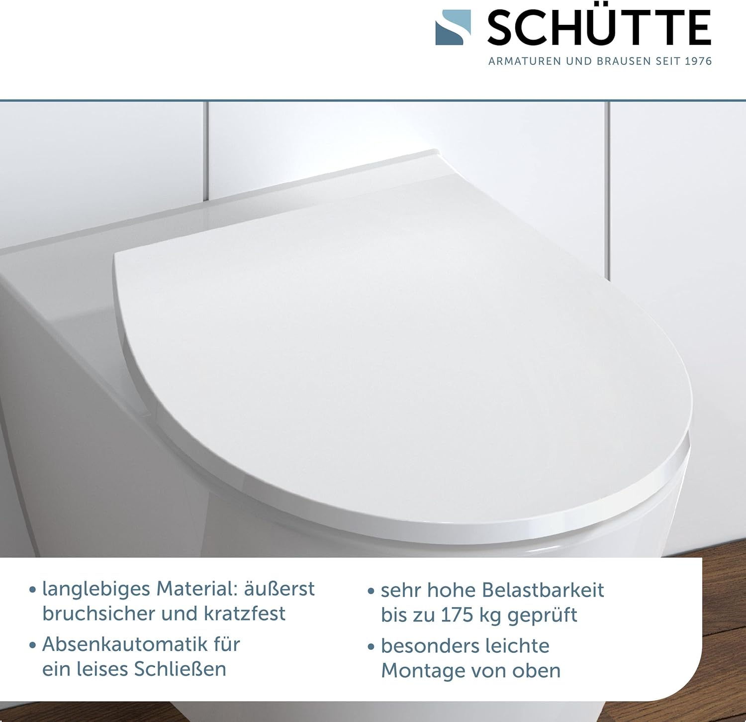 Schütte Sedile WC con Abbassamento Automatico e LED - immagine 5
