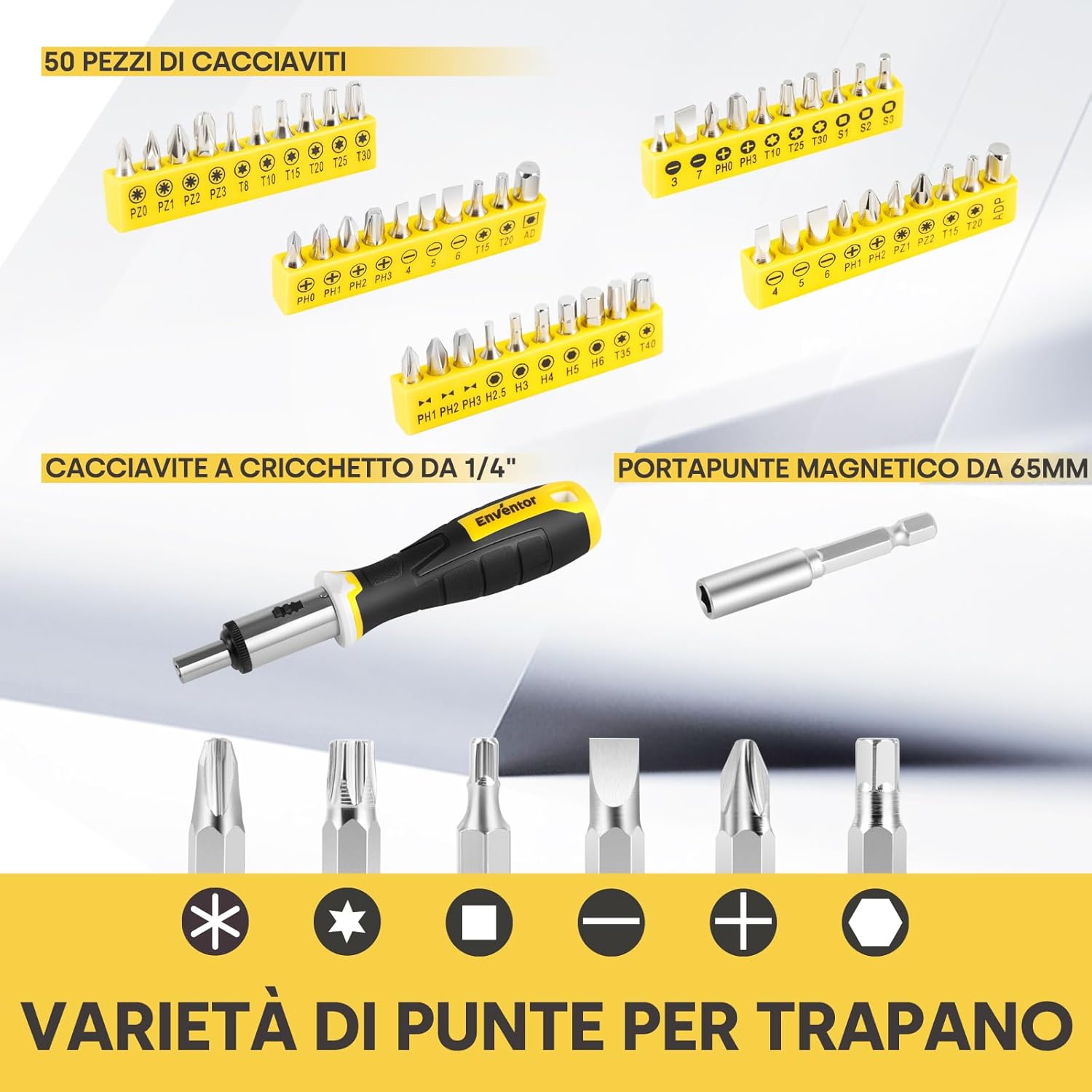 Enventor Cassetta Attrezzi Completa 280 Pezzi - immagine 2