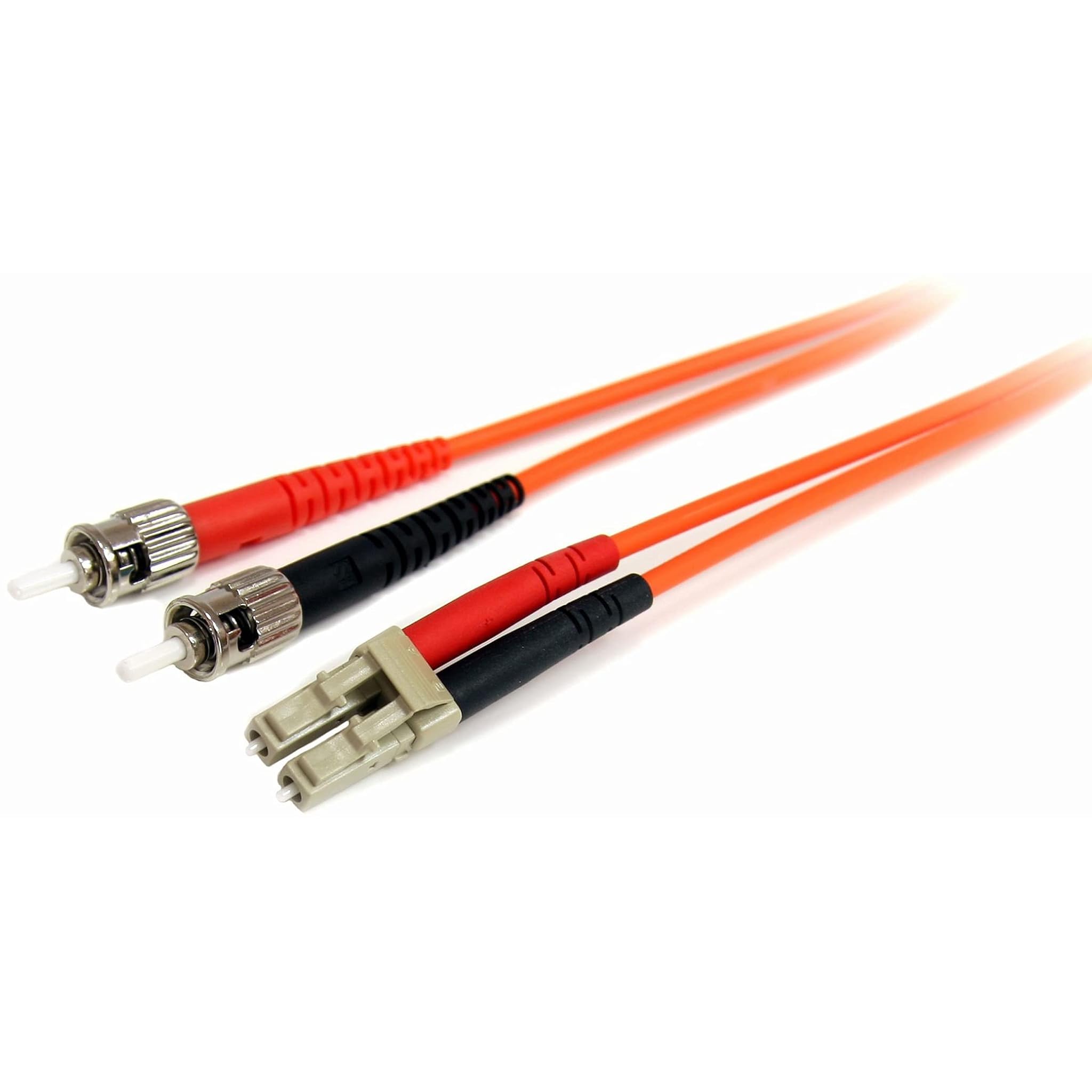 StarTech.com Cavo in fibra ottica da 1 m, Cavo Patch in fibra multimodale duplex 62.5/125, LSZH, LC/ST, OM1, LC a ST (FIBLCST1)