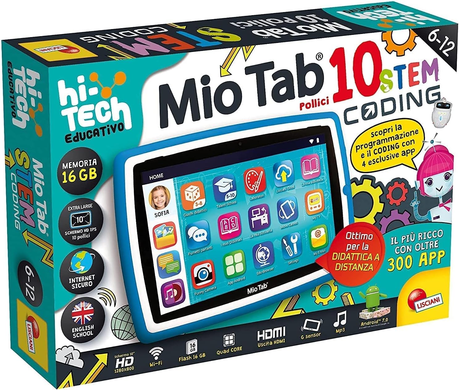 Lisciani Giochi-Mio Tab 10" STEM Coding XL 2021, Multicolore, 89055 - immagine 1