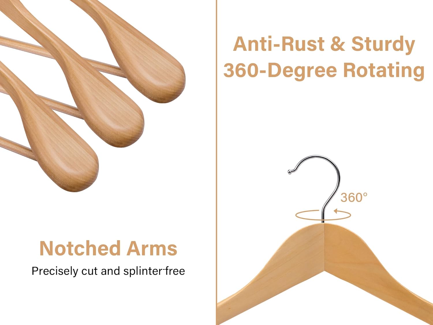 Storageworks Ganci in Legno Extra Larghe (10 Pezzi) - immagine 4