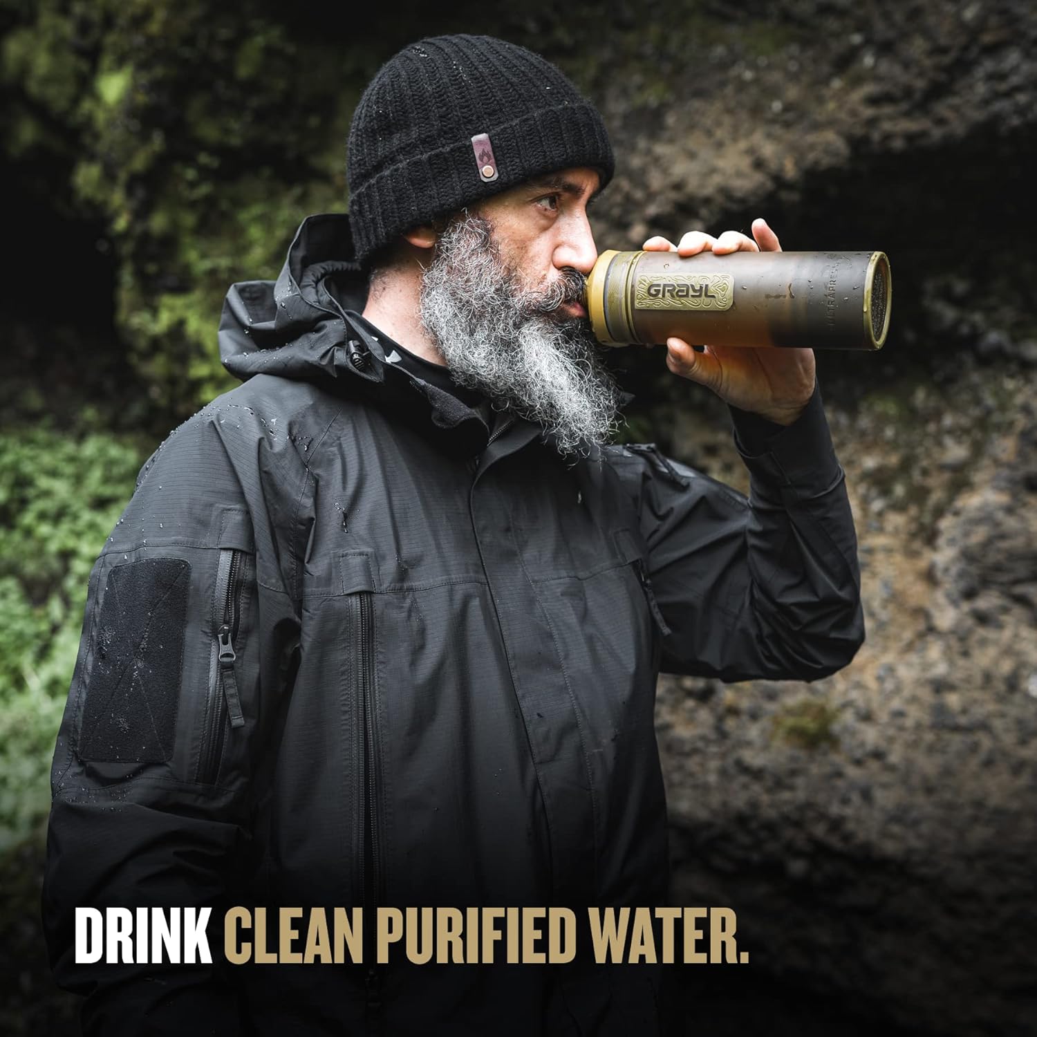 Grayl UltraPress 500 ml - Filtro Acqua Potabile, Coyote Brown - immagine 5