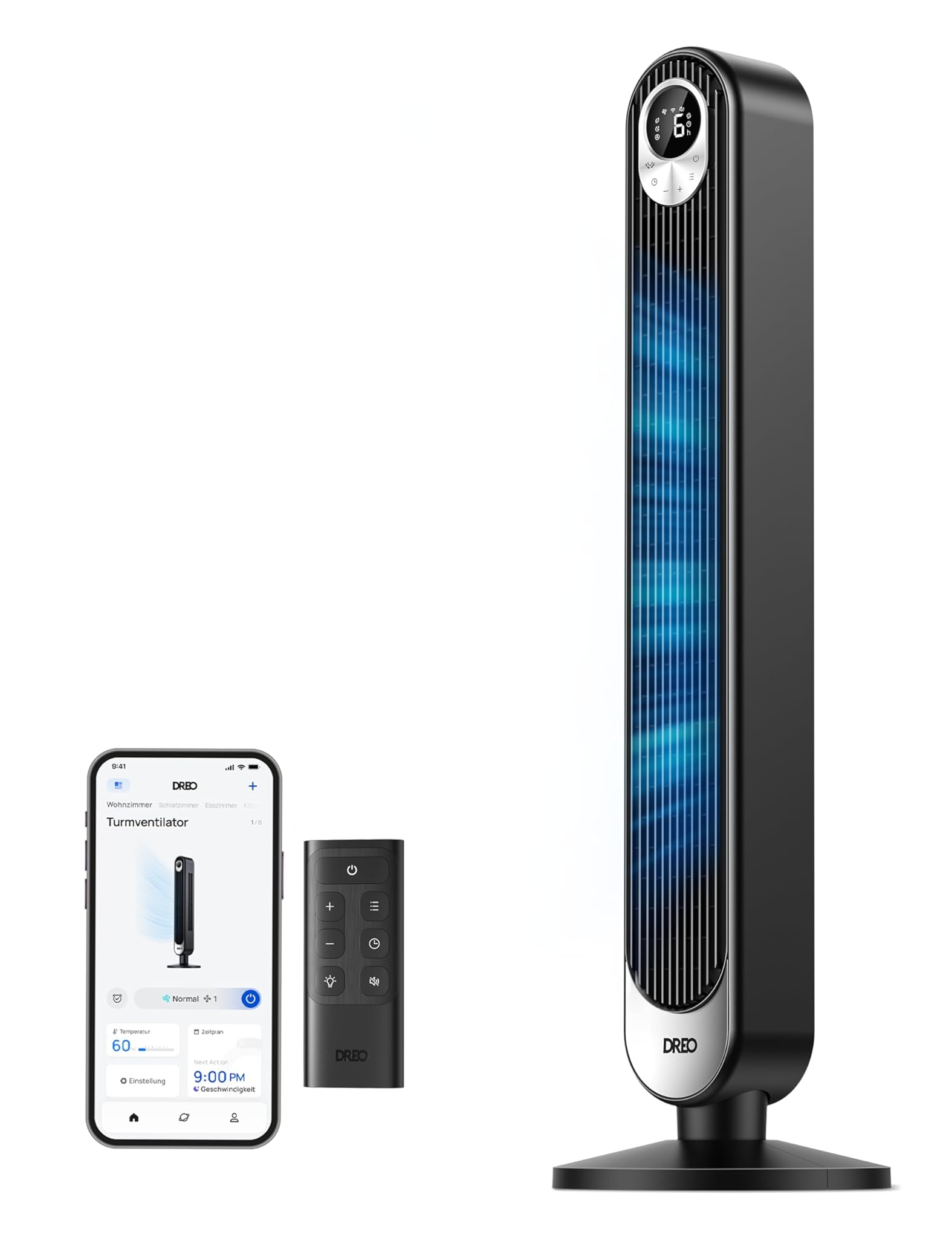Dreo Ventilatore a Torre Smart 106cm Silenzioso