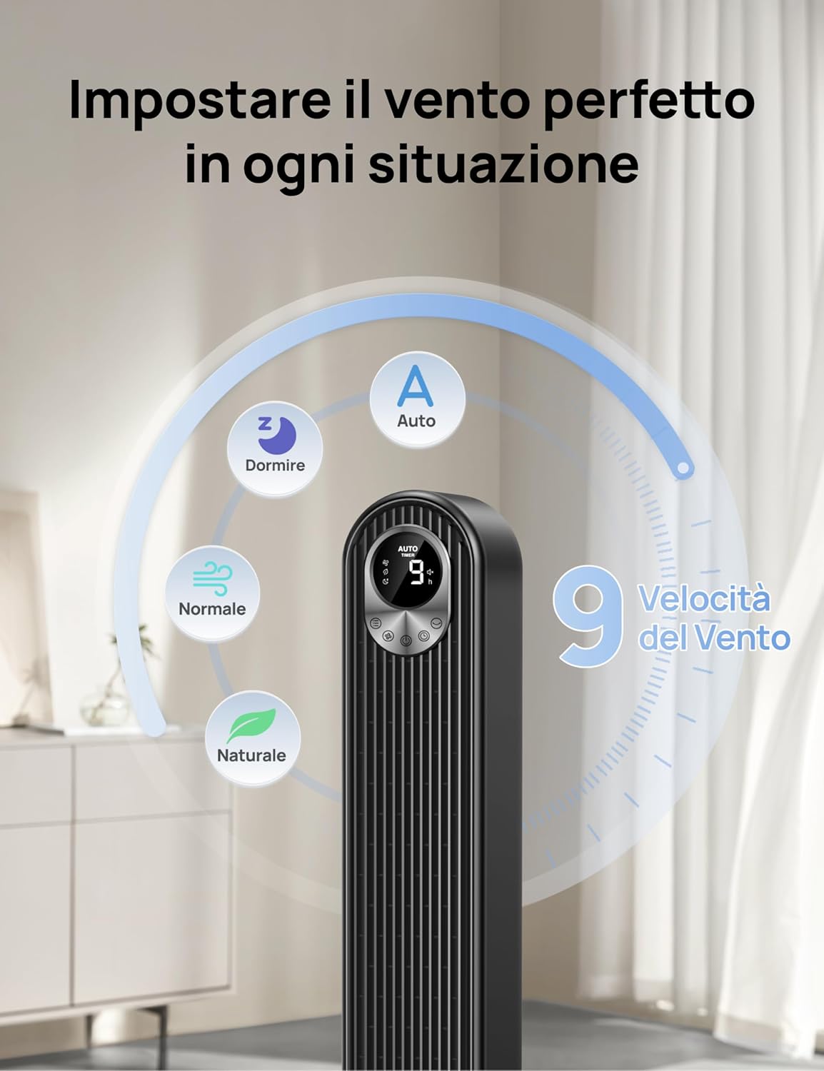 Dreo Ventilatore a Torre Smart 106cm Silenzioso - immagine 5