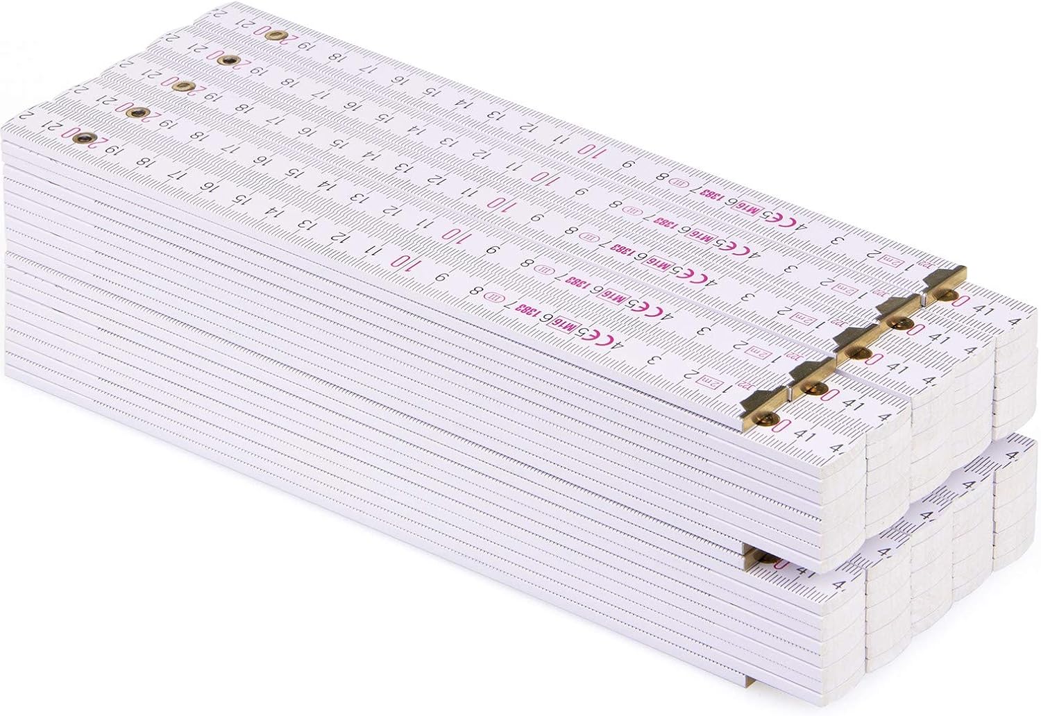 Metrie BLOCK72 - Set 10 Righelli Pieghevoli 2m, Bianco - immagine 1