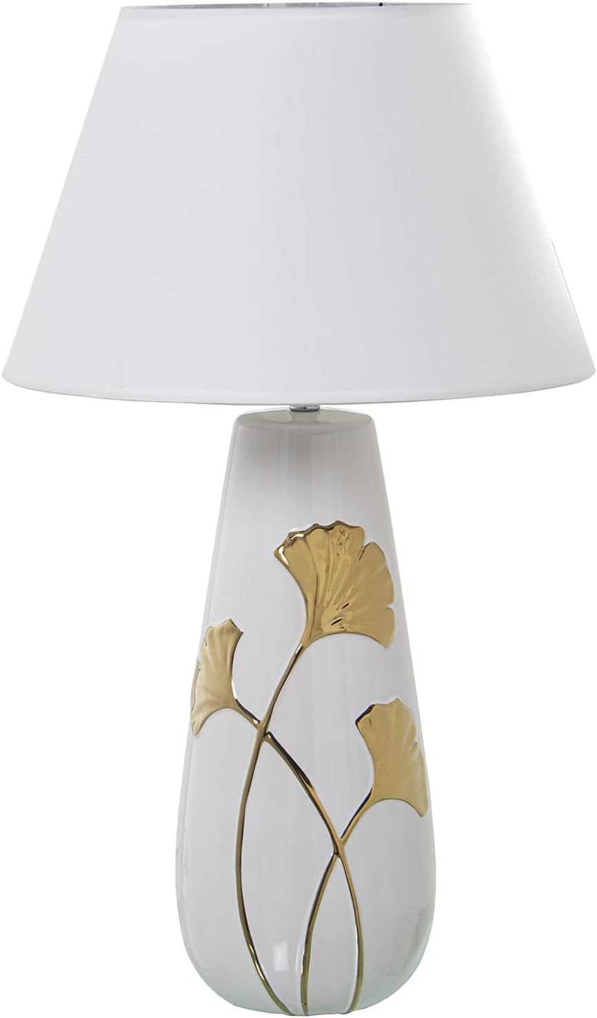 LÁMPARA SOBREMESA CERÁMICA Bianco/Oro 1XE27 - immagine 1