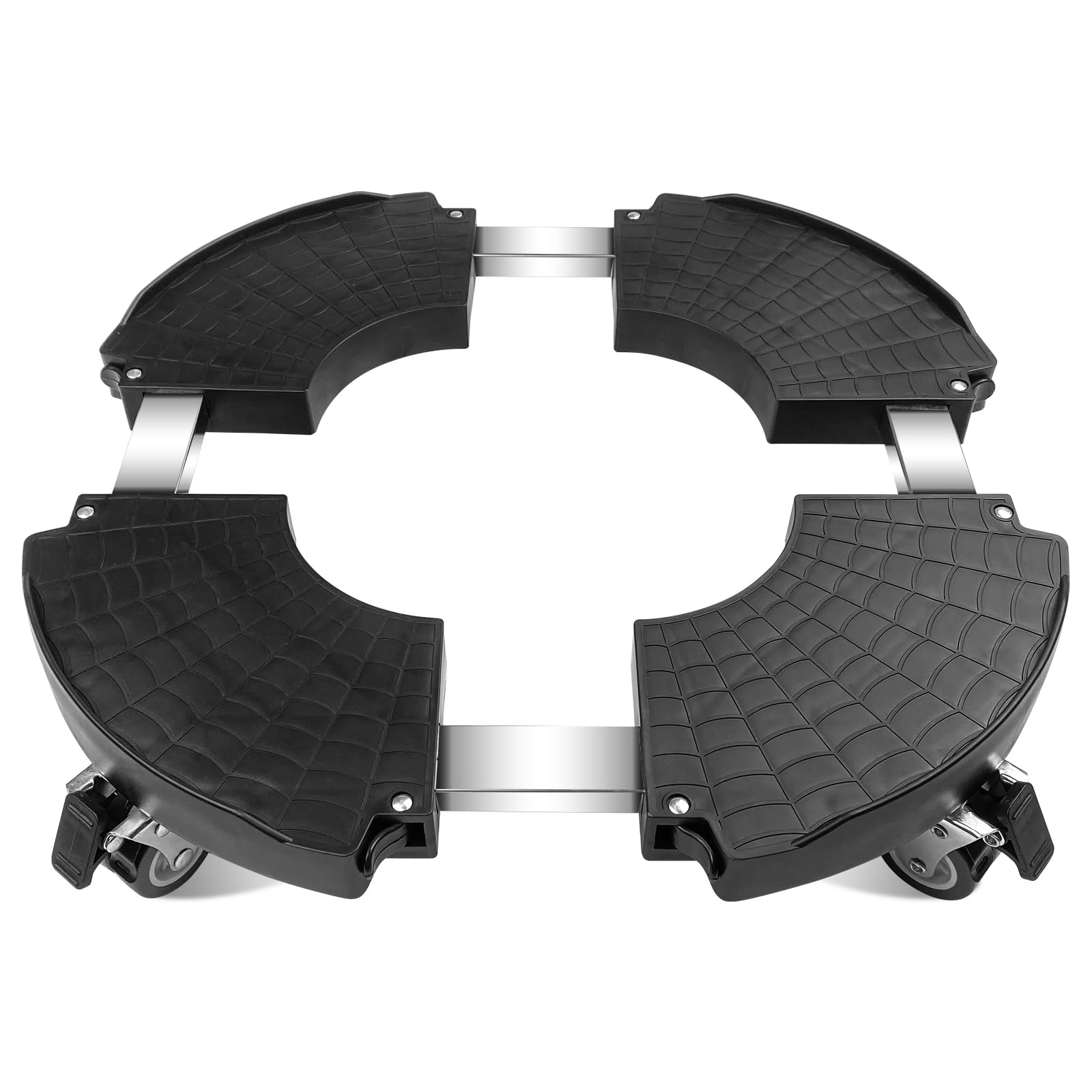 Fousenuk Sottovaso con Ruote Nero 250kg, Regolabile