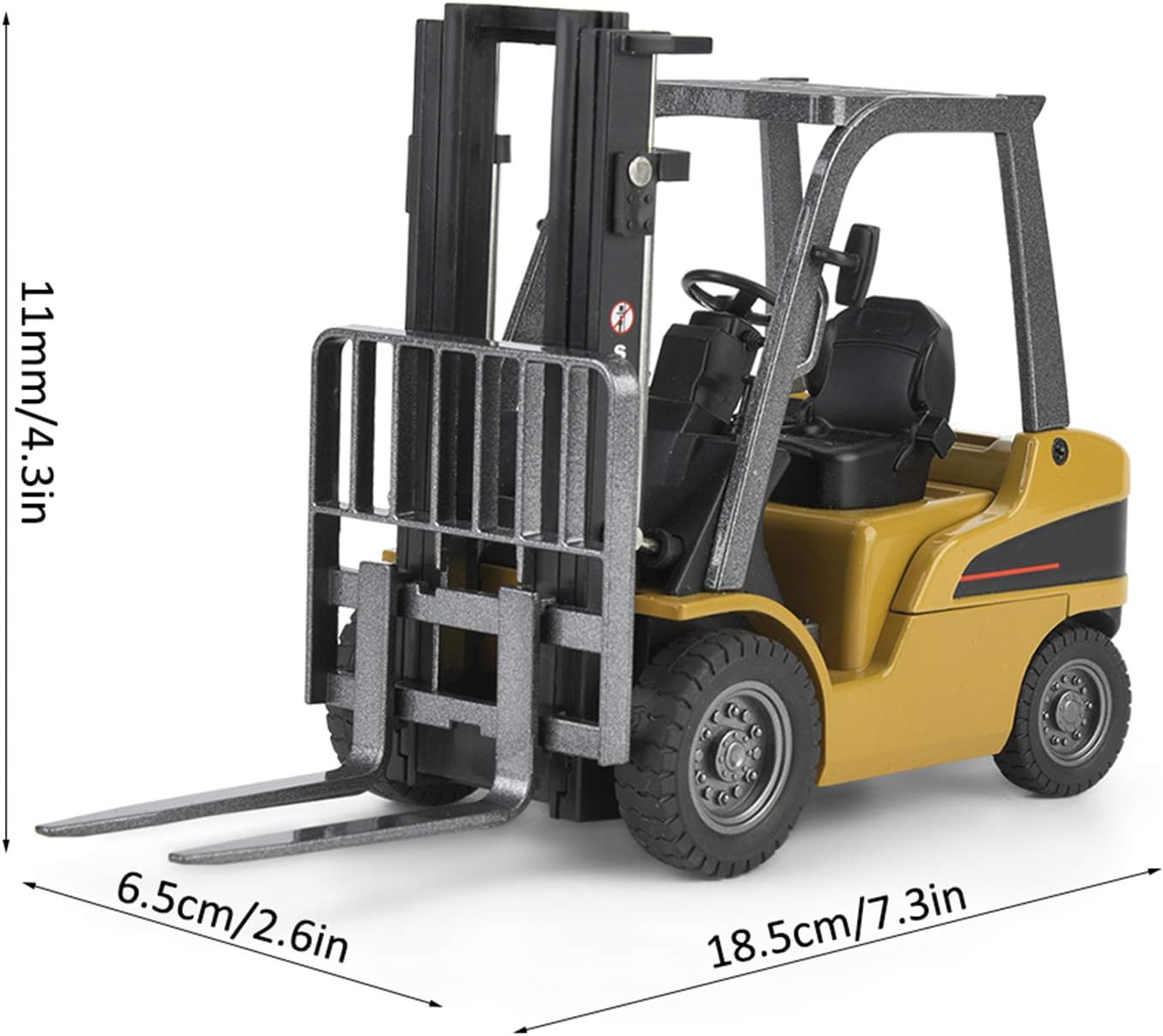 Toy Model Truck, 1:50 Model Engineering Car Bambini Bambini Carrello Elevatore a Forcale Veicolo Giocattolo - immagine 4