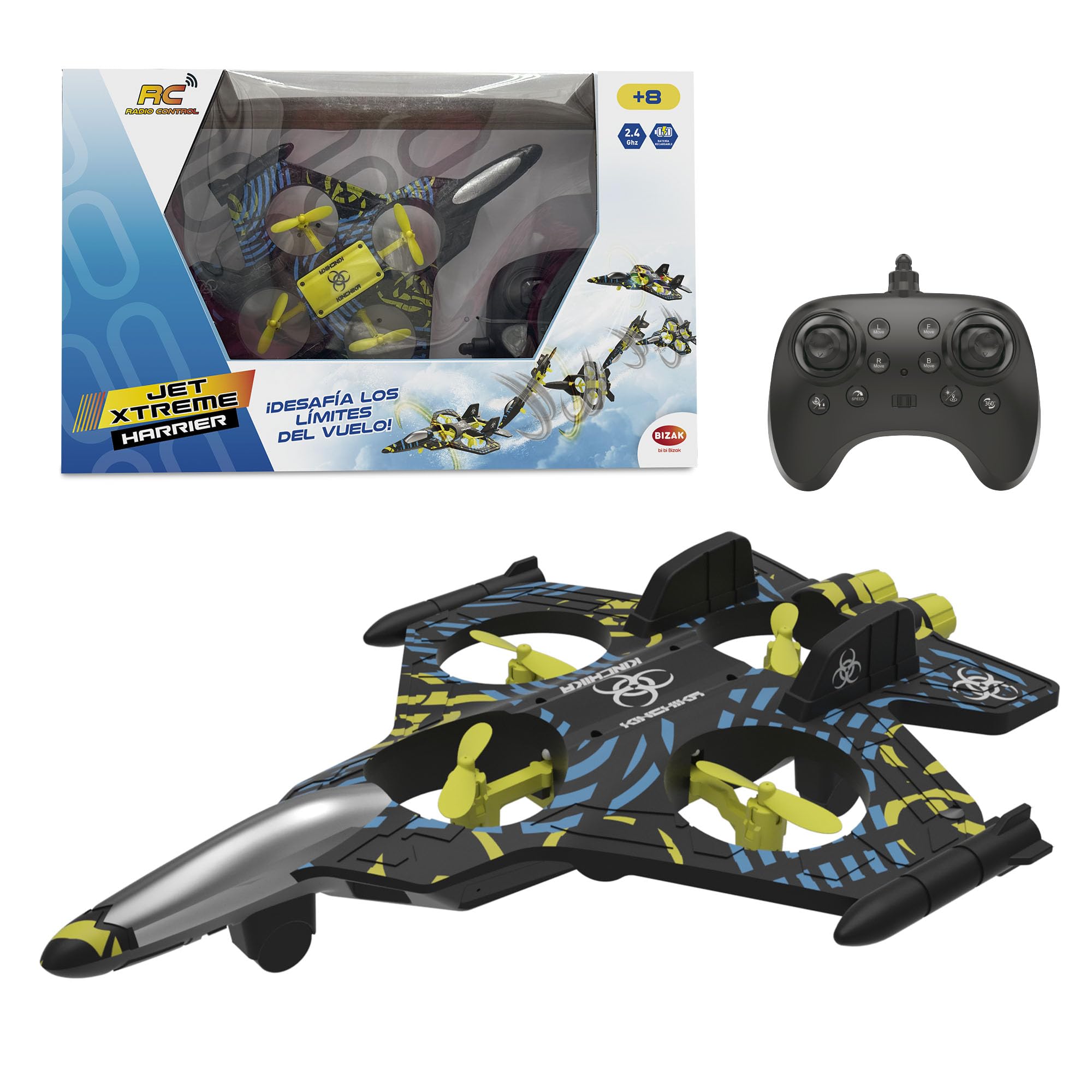 Bizak Jet Xtreme Harrier Aereo RC 4 Canali