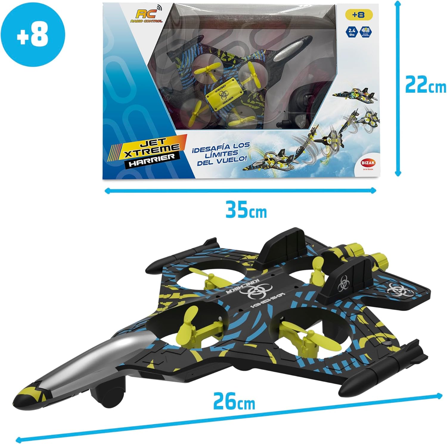 Bizak Jet Xtreme Harrier Aereo RC 4 Canali - immagine 2