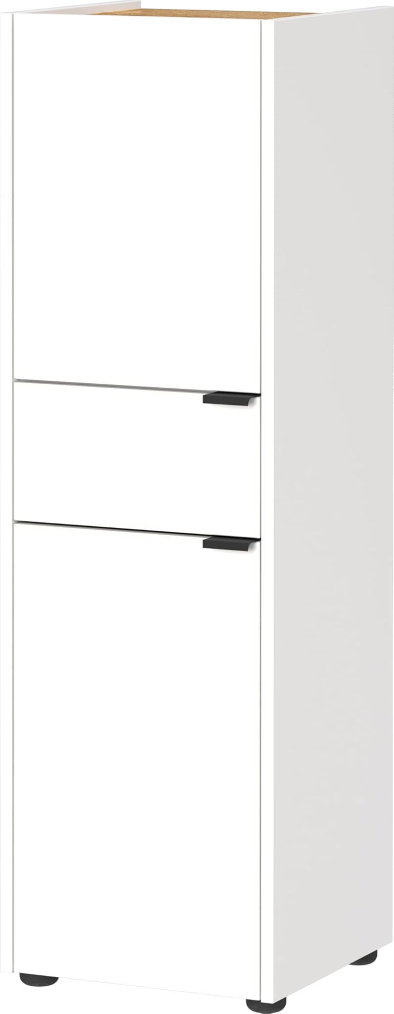 Armadio 4498-242 con Cassetto e 2 Ante, Navarra-Quercia/Bianco