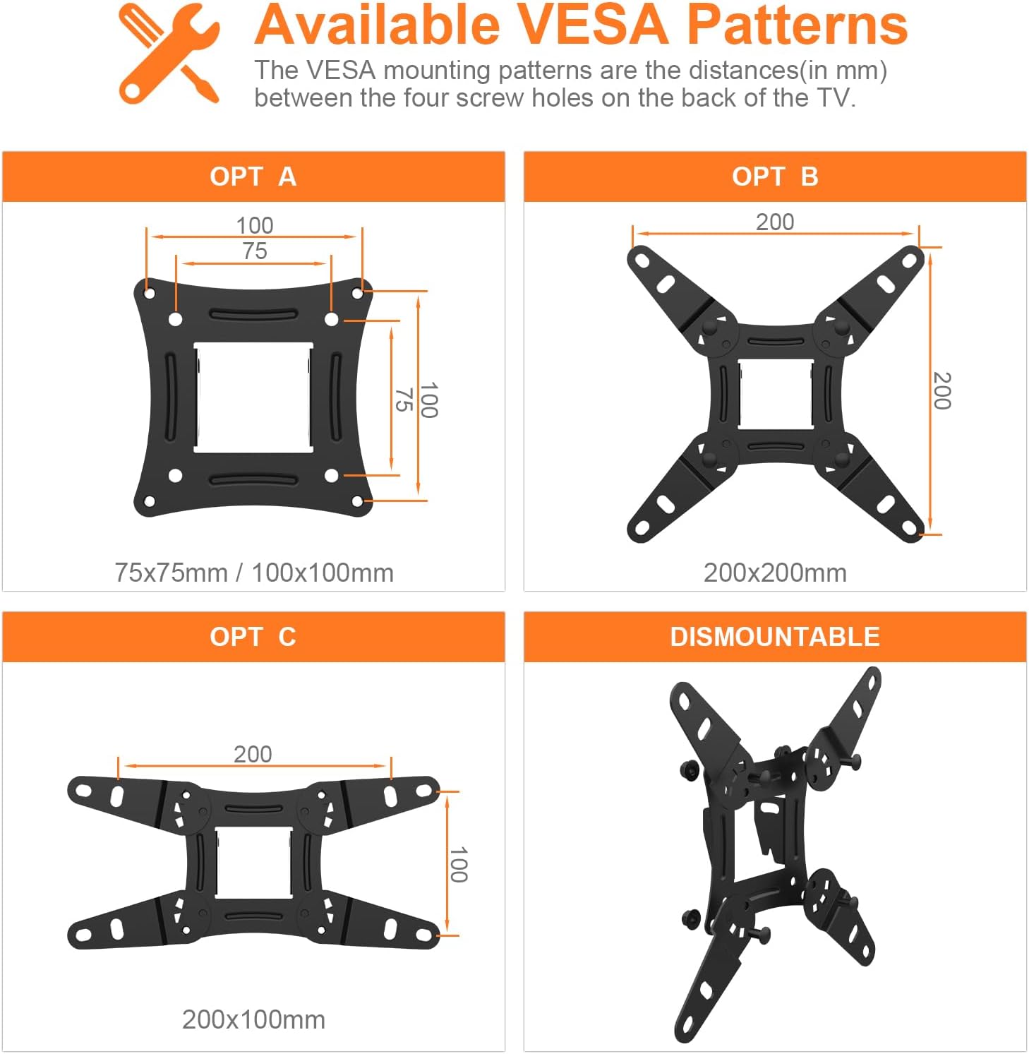 Grifema GB1008-2 Supporto TV Parete 13-43” - immagine 2