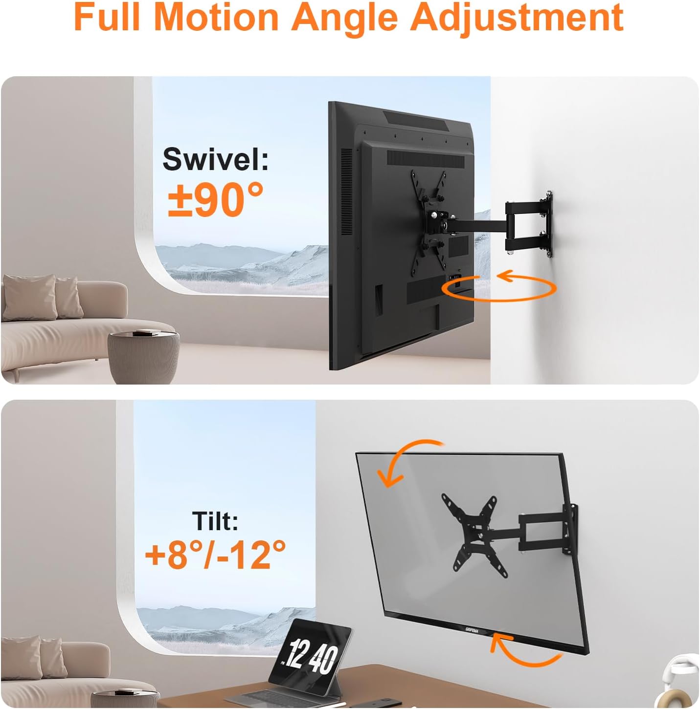 Grifema GB1008-2 Supporto TV Parete 13-43” - immagine 5