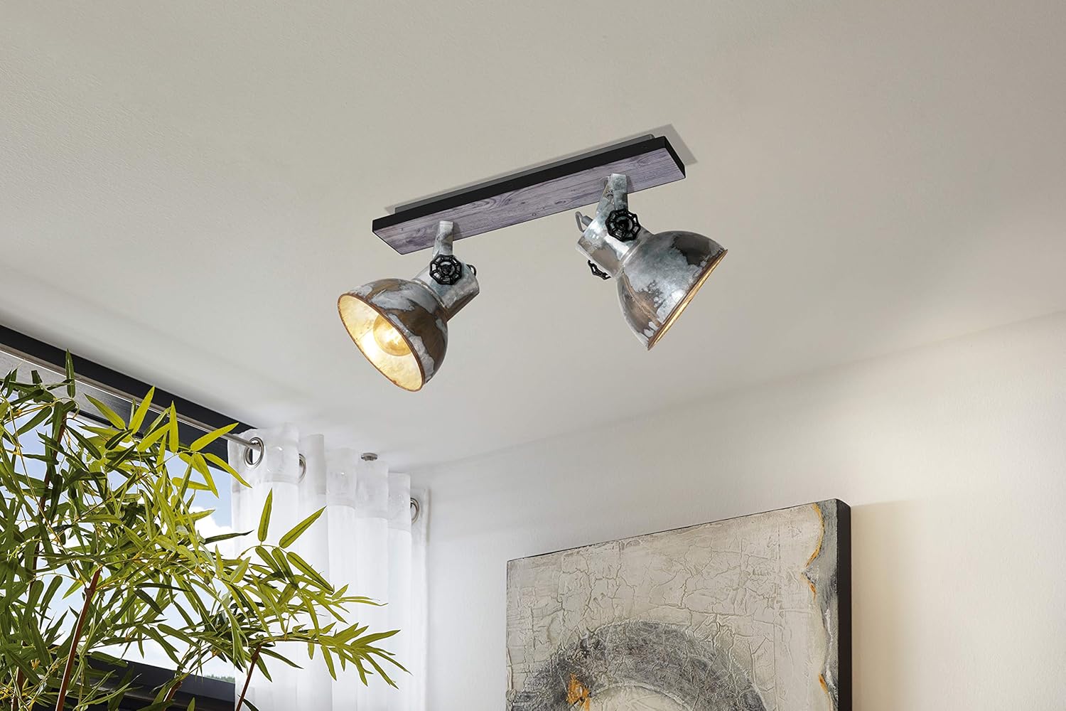 Eglo Barnstaple Faretto Vintage Soffitto 2 Luci - immagine 3