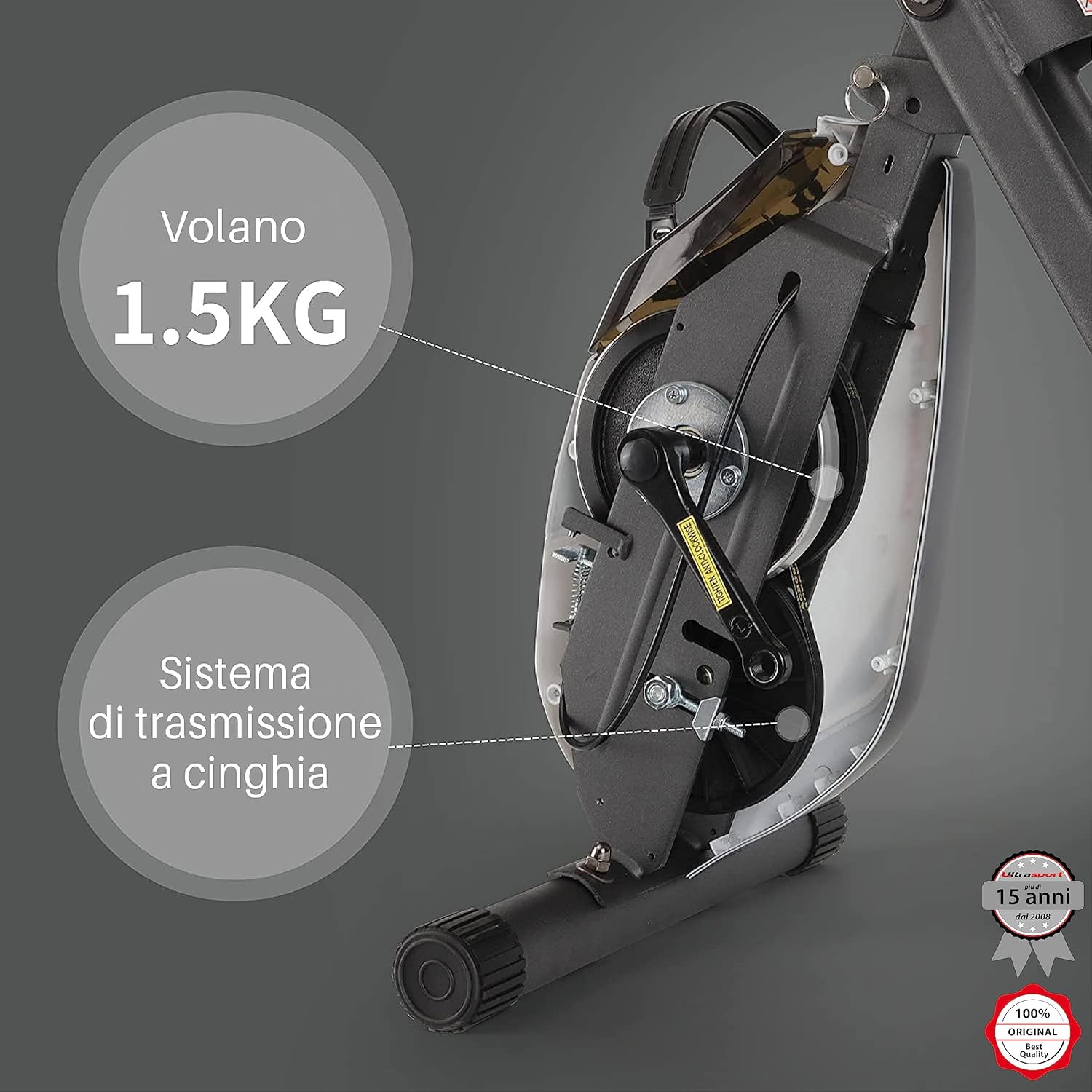 Ultrasport F-Bike Pro - Cyclette Pieghevole 150kg - immagine 7