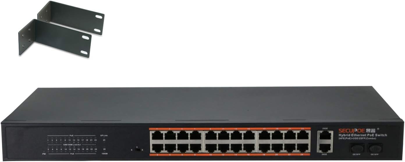 Secupoe 24 Porte Switch PoE 10/100M Plus - immagine 1