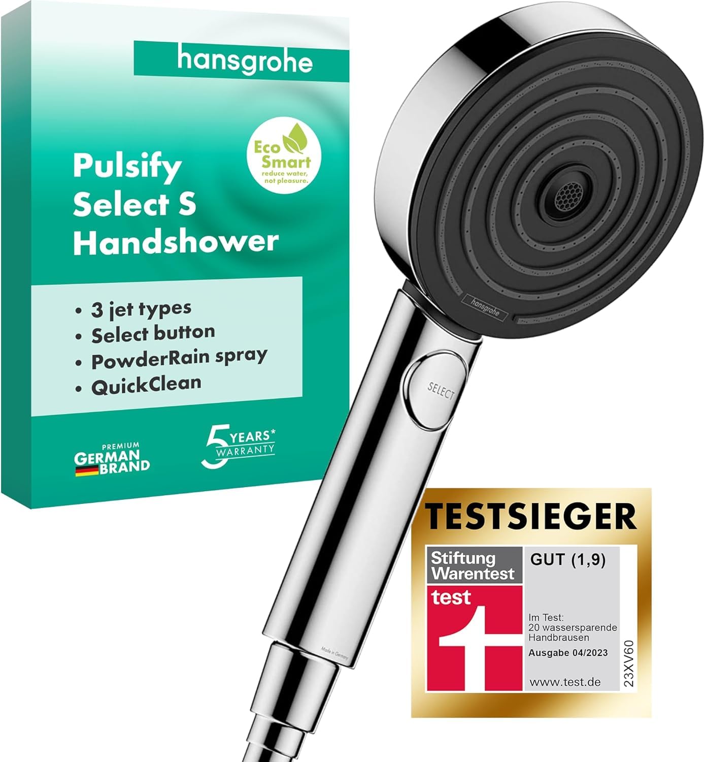 Hansgrohe Pulsify Select S - Doccetta EcoSmart Cromo
