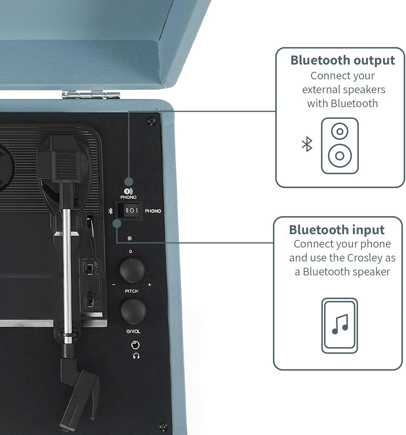 Crosley Cruiser Plus - Giradischi Portatile Bluetooth - immagine 6