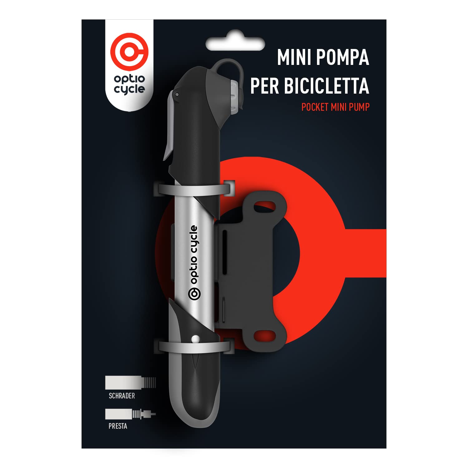 Optio Cycle Mini Pompa Bici Portatile 120 PSI