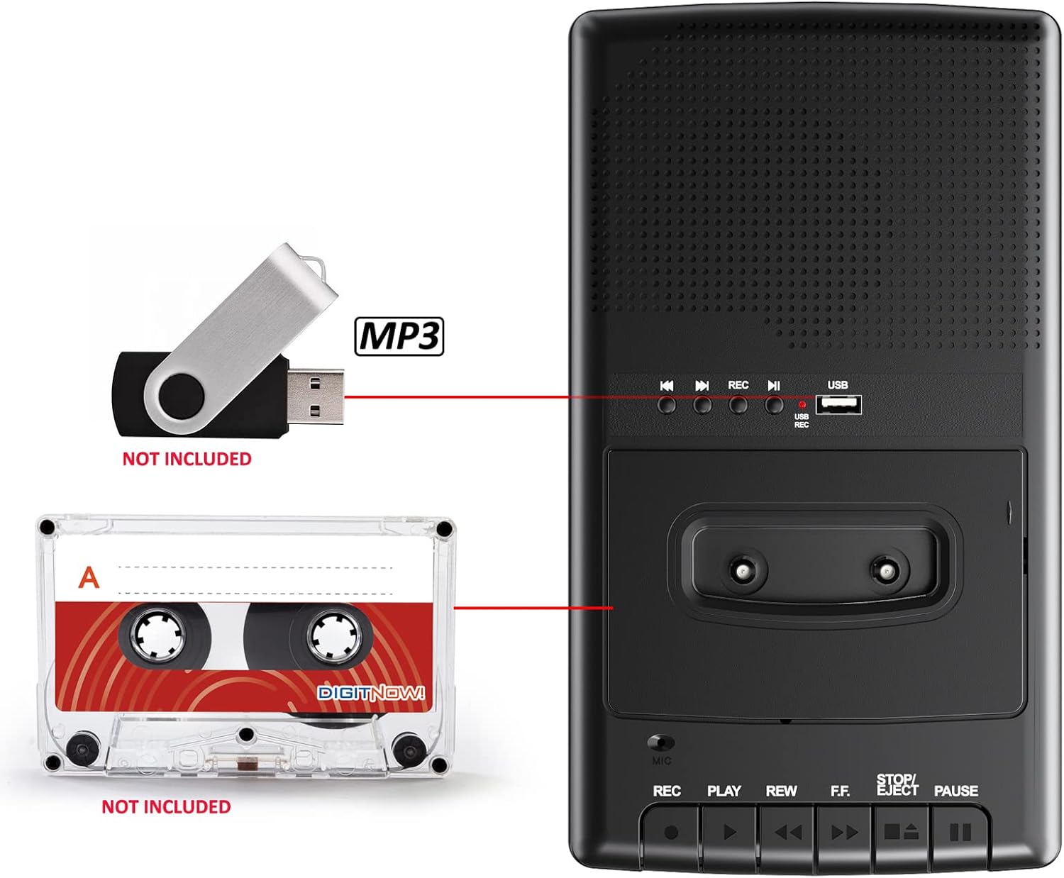 Registratore Cassette Portatile con Digitalizzazione USB - immagine 2