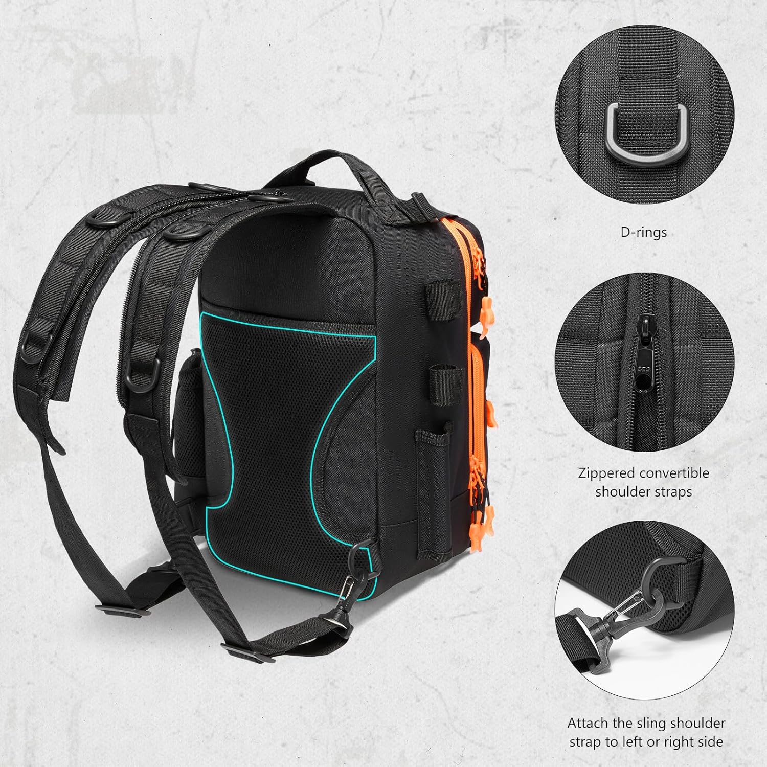 BASSDASH Zaino da Pesca Convertibile FP07 - immagine 5