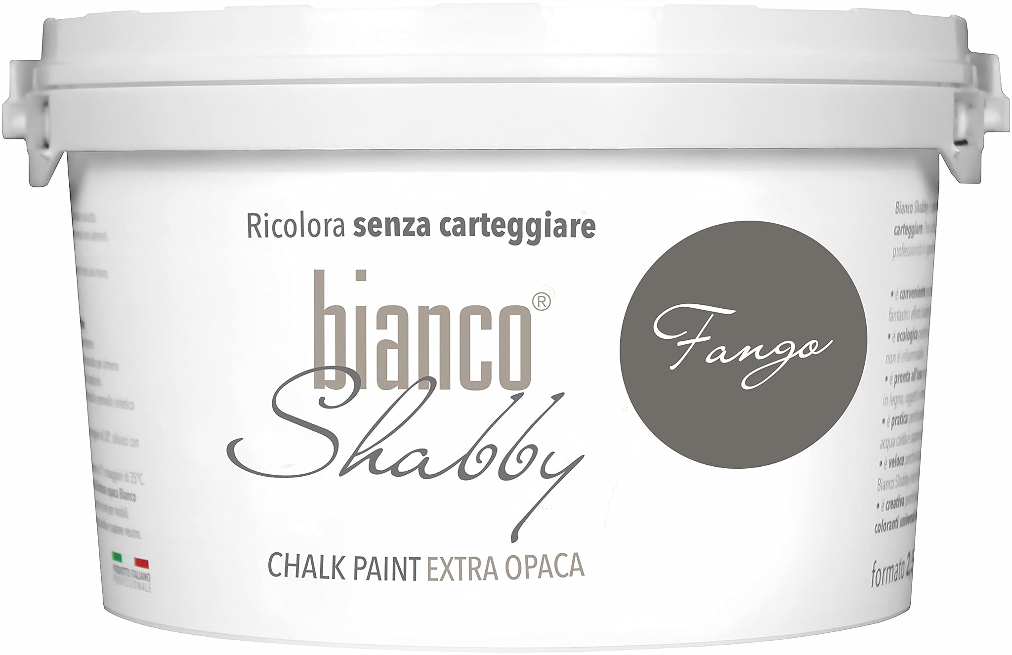 CHALK PAINT Fango per Mobili e Pareti 2,5 Litri