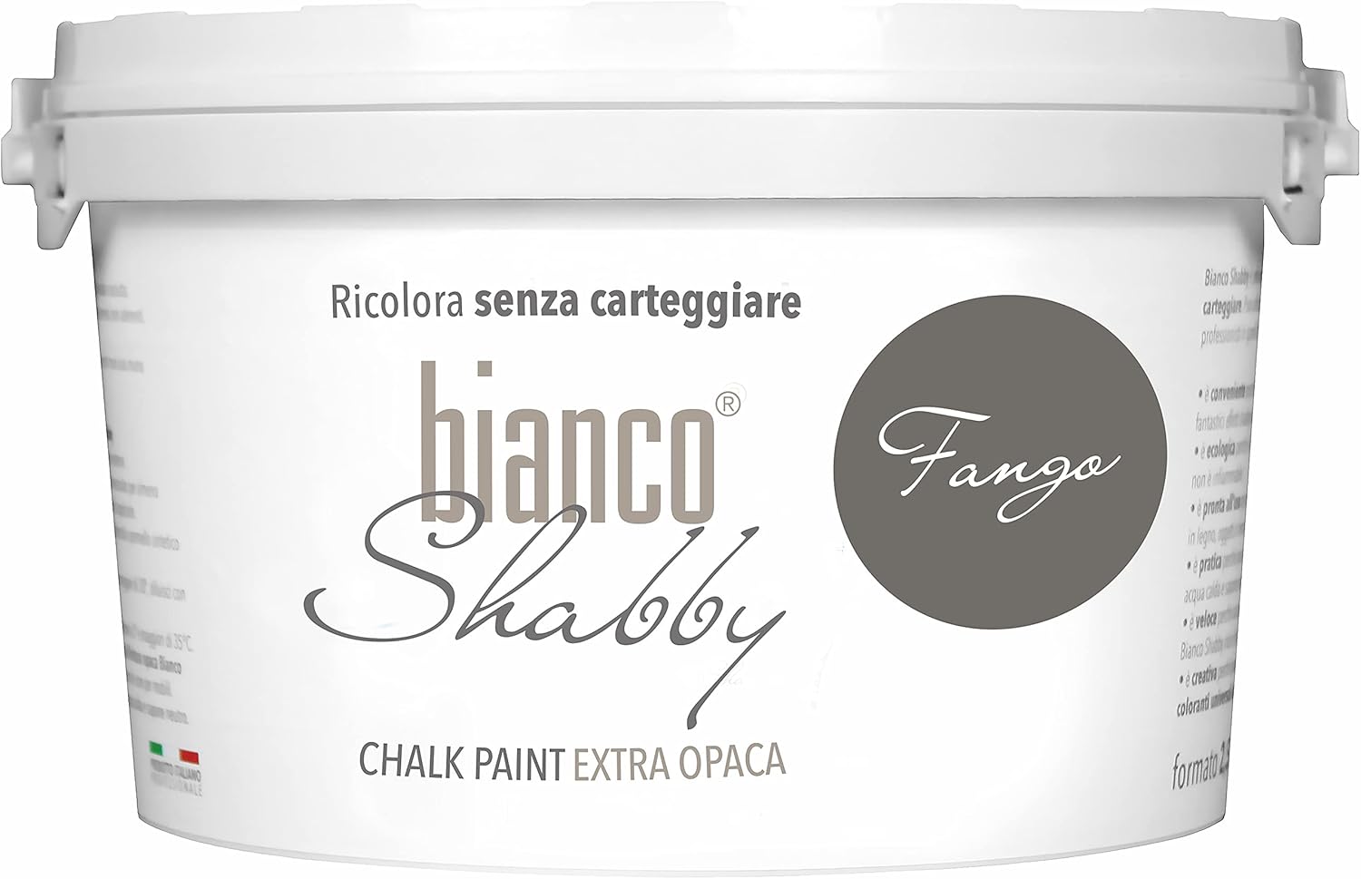 CHALK PAINT Fango per Mobili e Pareti 2,5 Litri - immagine 1