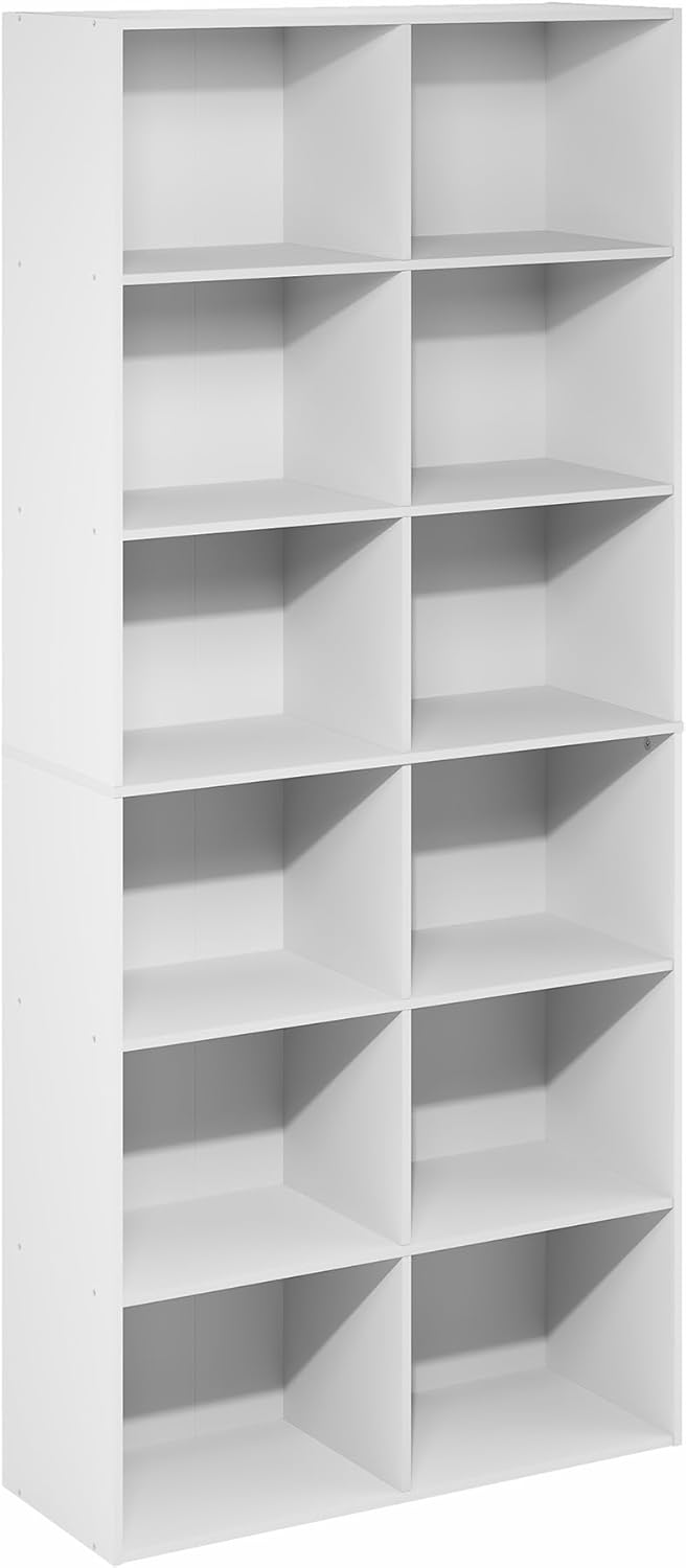 Furinno Basic Libreria Aperta 12 Cubi, Bianco - immagine 5