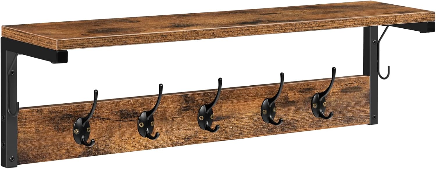 Hoobro Appendiabiti da Ingresso con Mensola e 7 Ganci - immagine 1