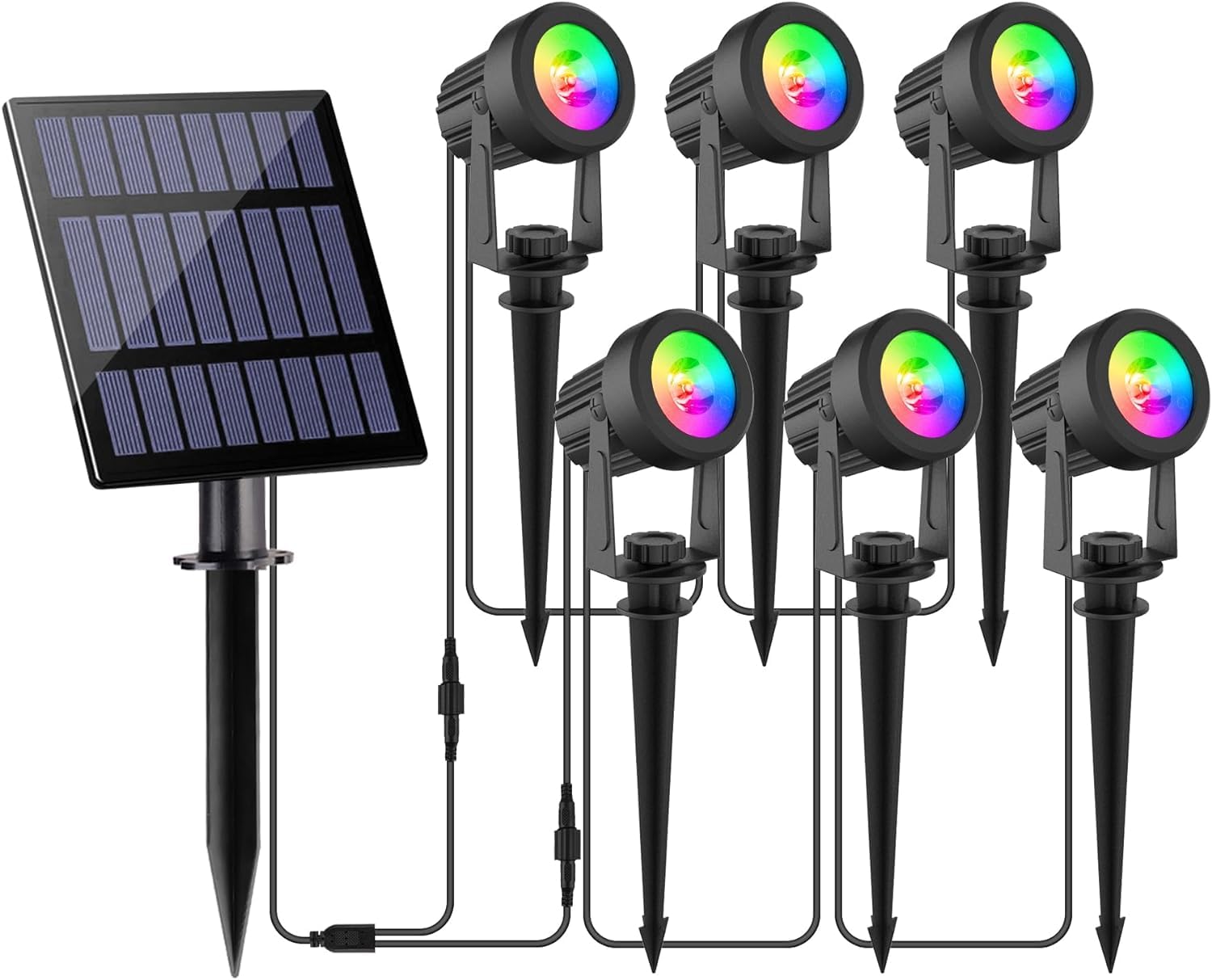 Natpow Faretti Solari RGB 6 in 1