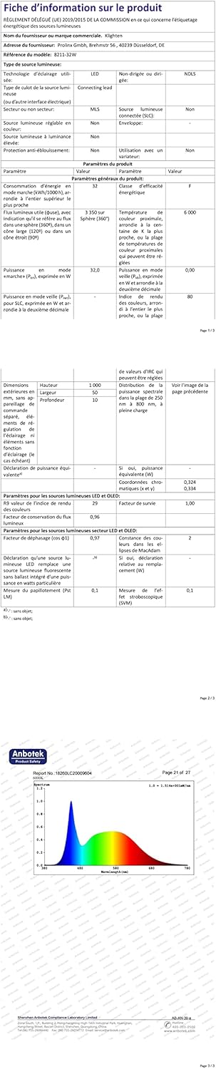 Klighten Lampada Specchio Bagno LED 32W 120CM - immagine 10