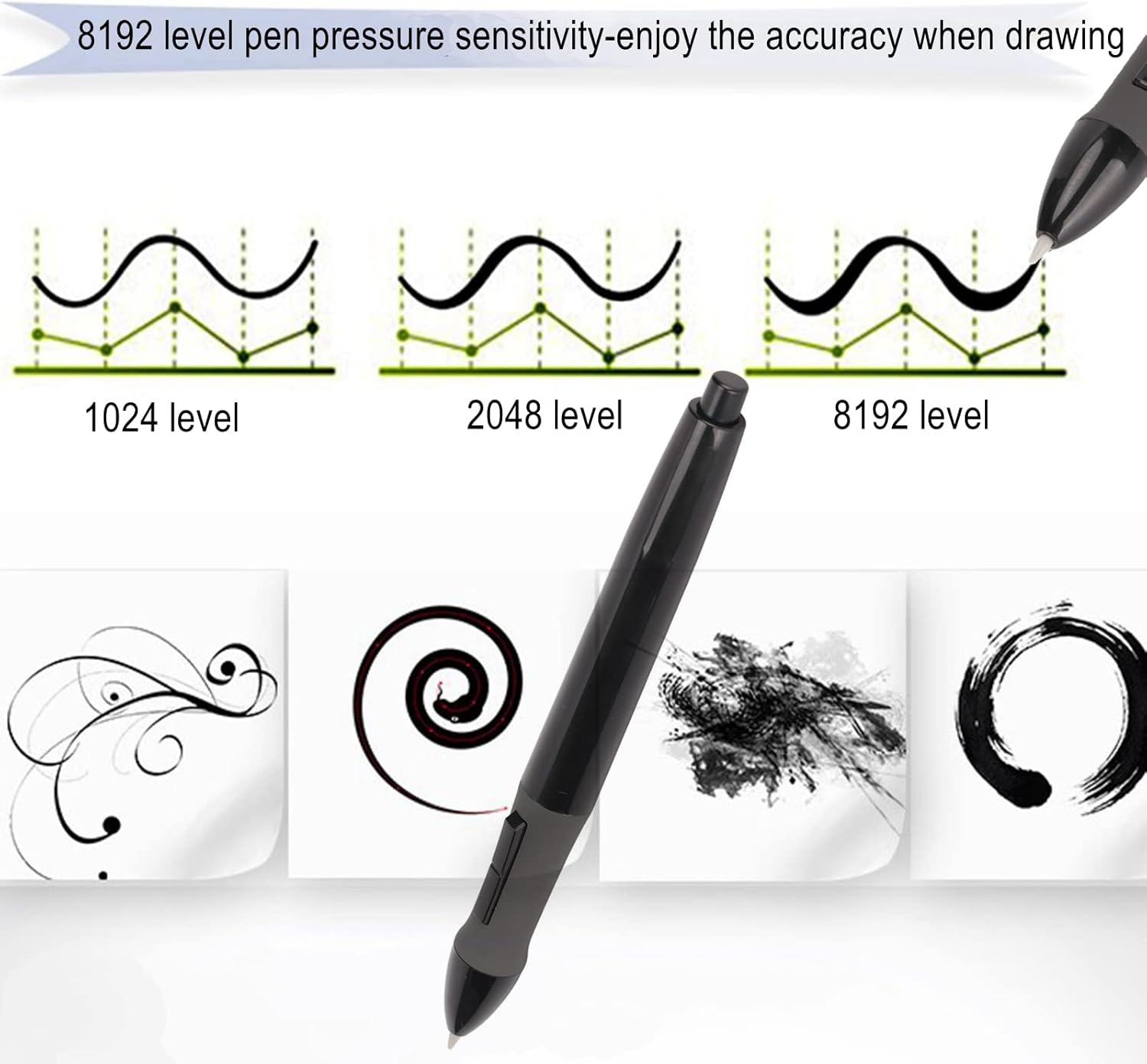 Annadue PEN68D Penna Stilo Digitale 8192 Livelli, Nero - immagine 5