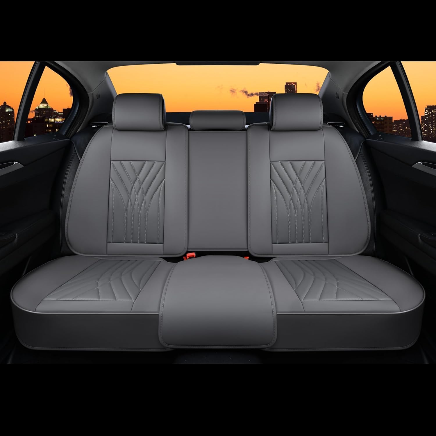 Florich Set Coprisedili Auto 5 Pezzi Grigio - immagine 4