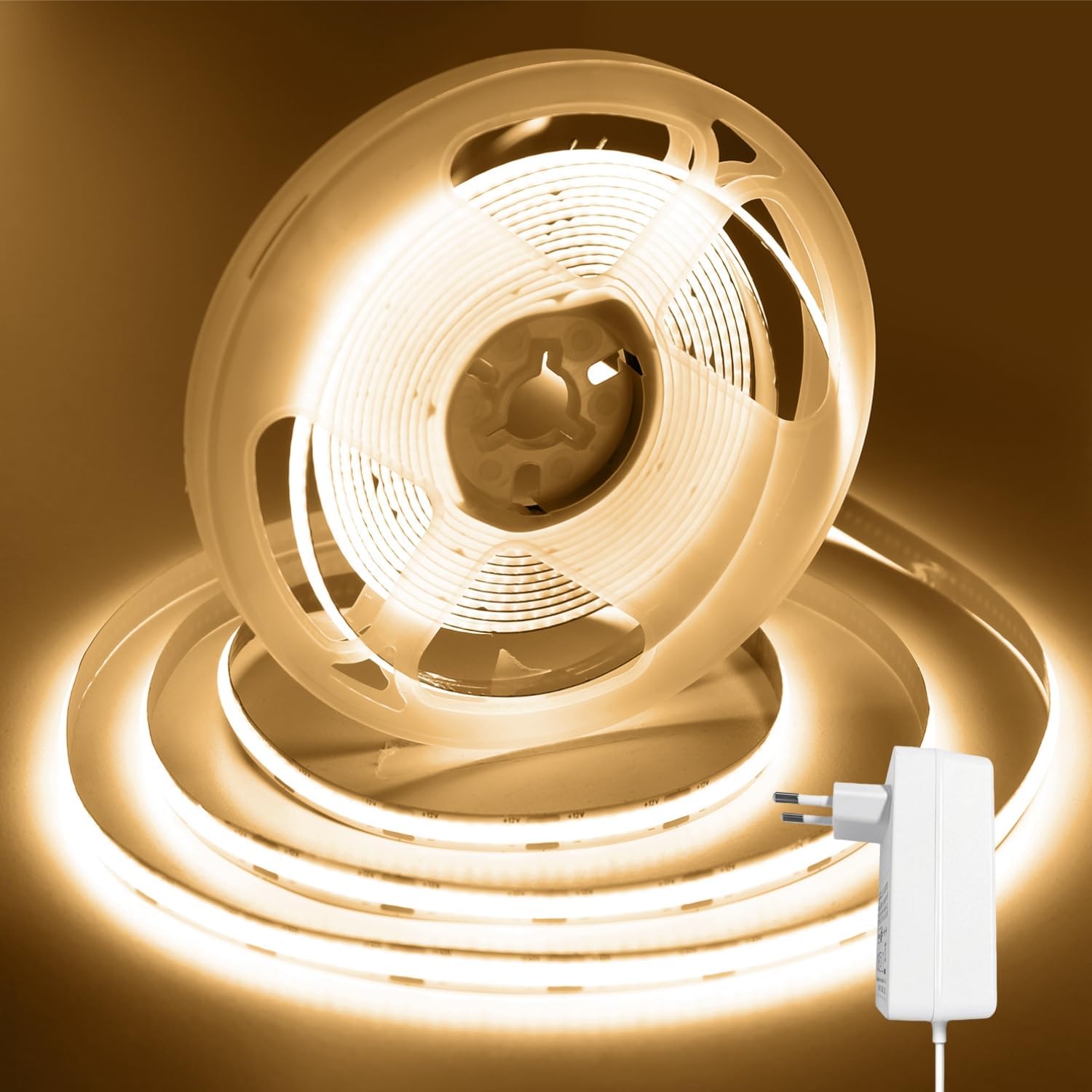 Shineburky Striscia LED COB 5 Metri Bianco Caldo - immagine 1