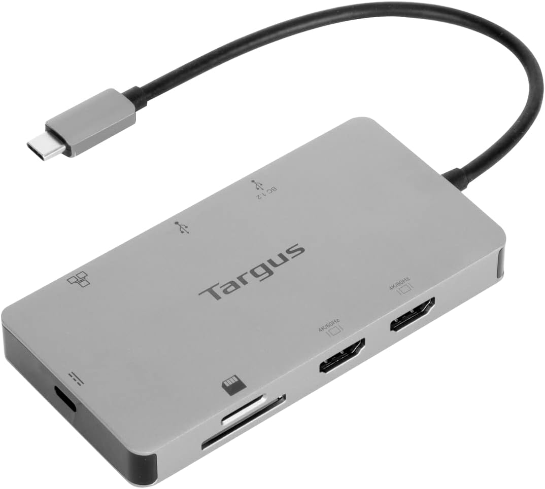 Targus Docking Station USB-C Dual HDMI 4K, Grigio - immagine 1