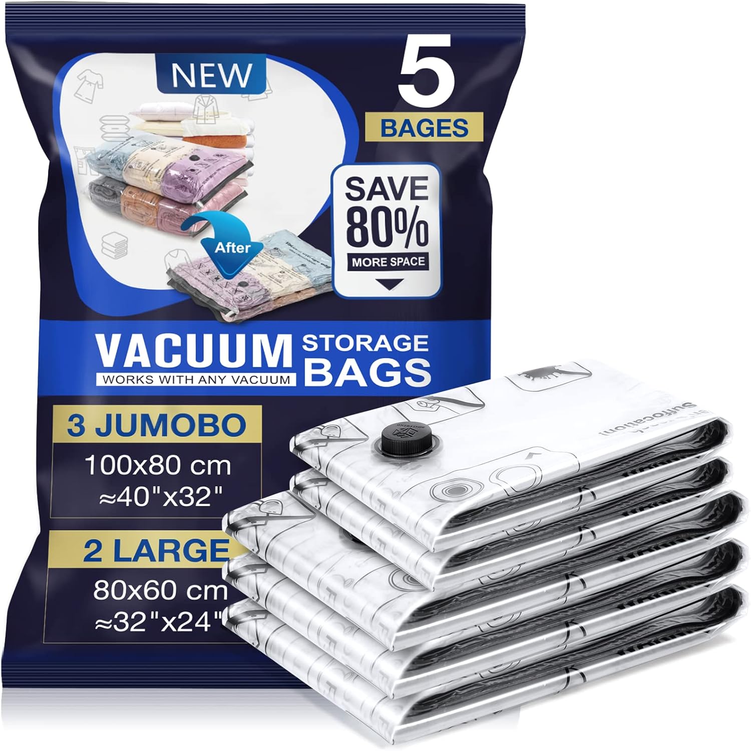 Accenter Sacchetti Sottovuoto Vestiti 5 Pezzi - immagine 1