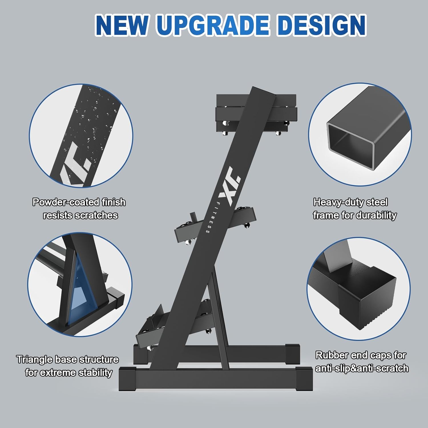 Jx Fitness Scaffale per Manubri 3 Ripiani - immagine 4