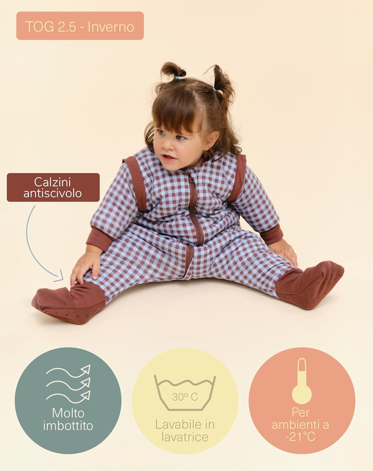 molis&co Sacco Nanna Invernale 2.5 tog 100% Cotone - immagine 4