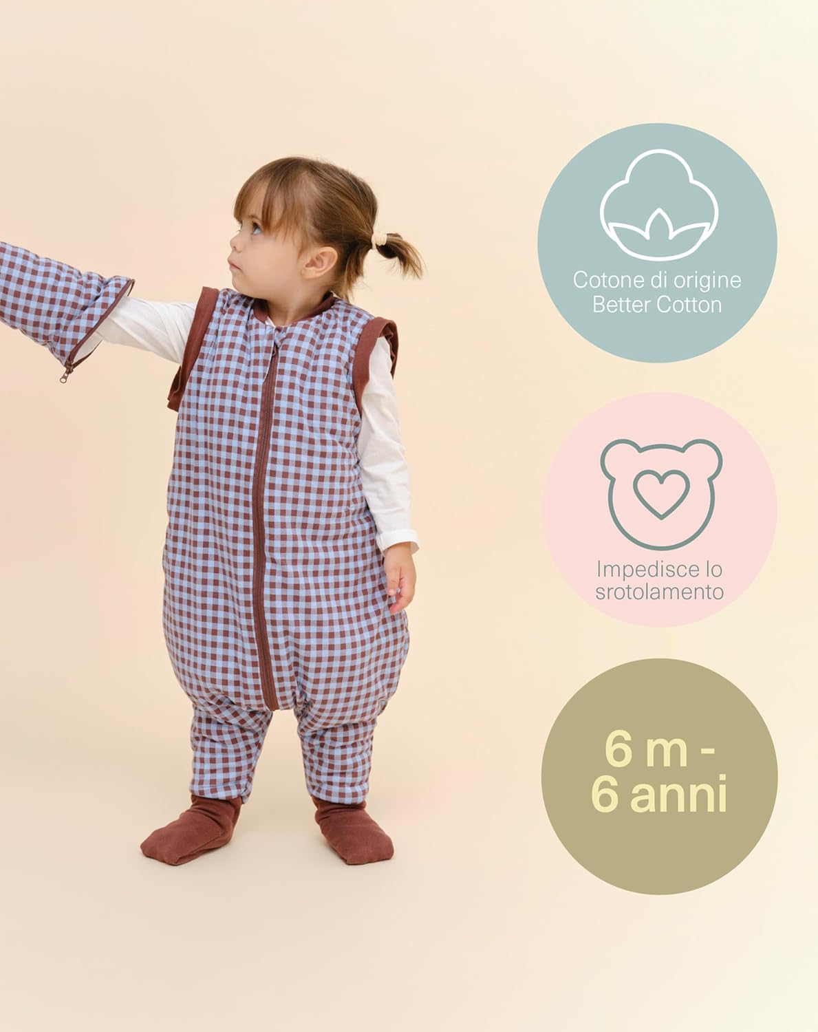 molis&co Sacco Nanna Invernale 2.5 tog 100% Cotone - immagine 5