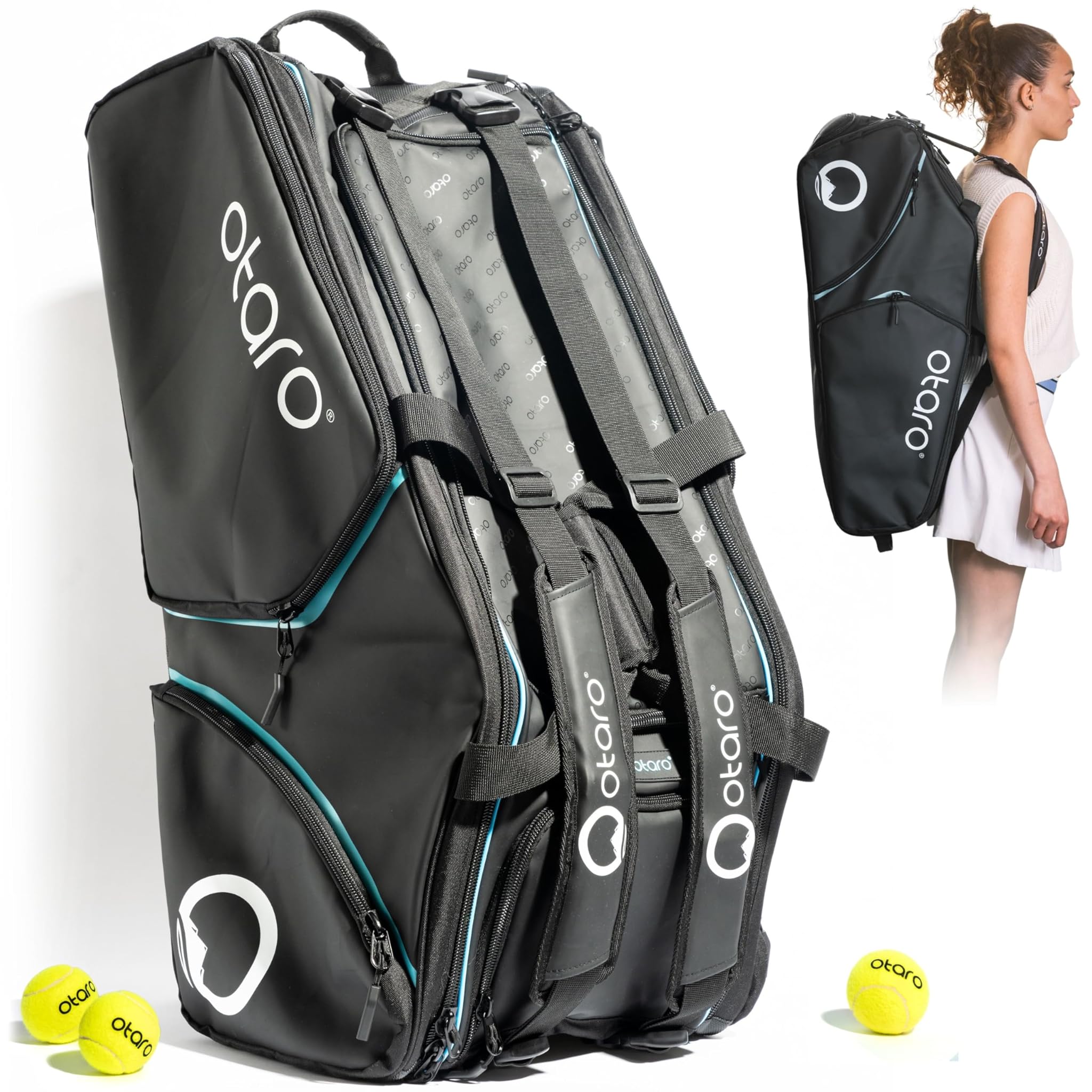 Otaro Borsa tennis 82L per racchetta adulto premium