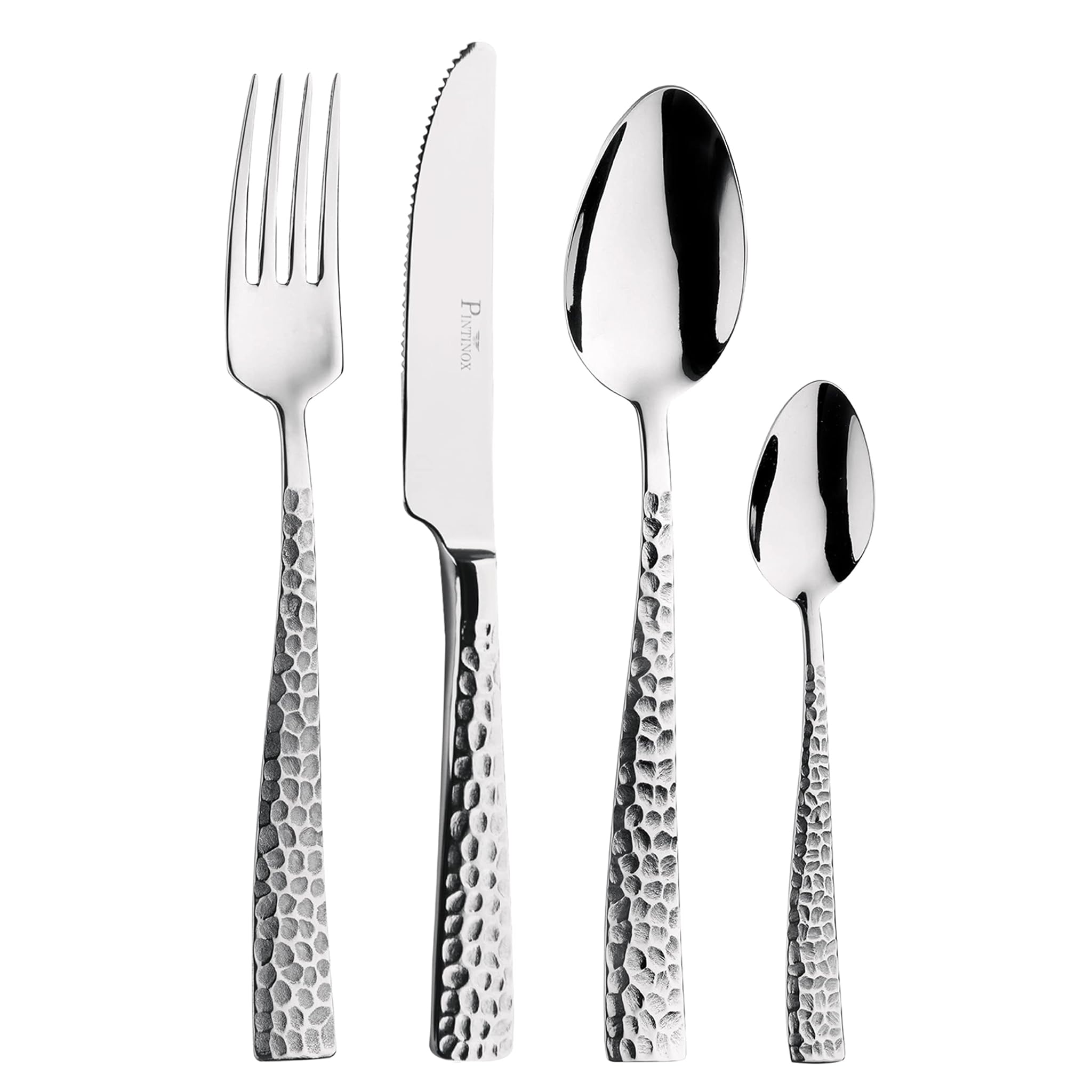 Pintinox Set 48 Posate Palace Martellato Acciaio Inox