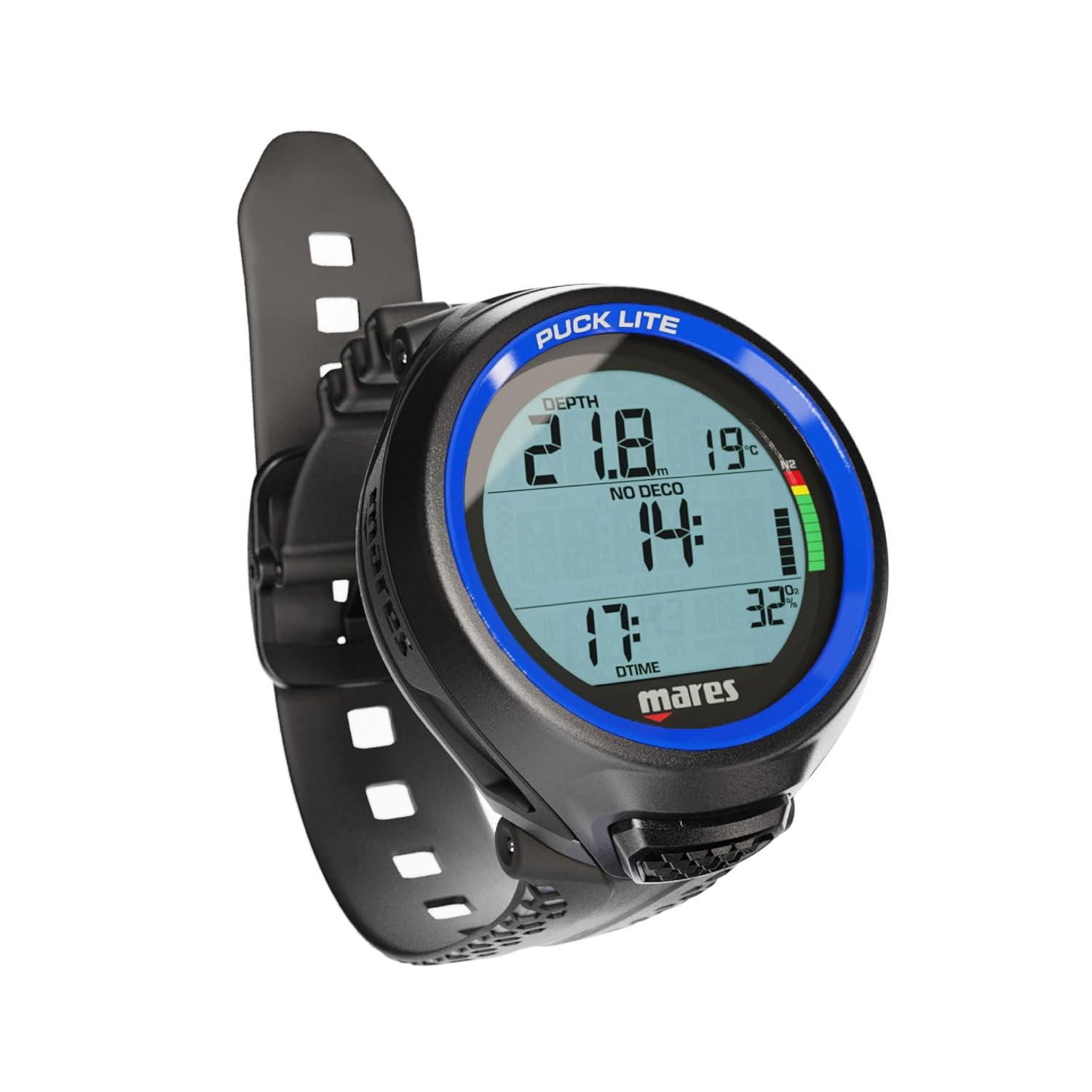 Mares Puck Lite - Computer per Immersioni Subacquee, Blu - immagine 1