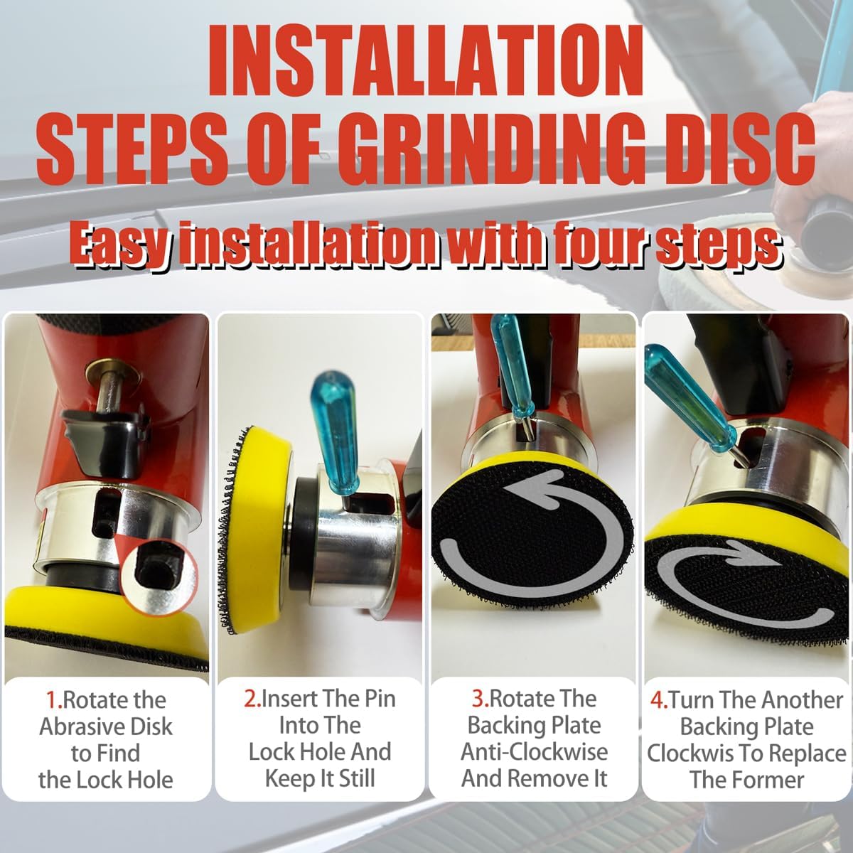 Mini Levigatrice Orbitale Pneumatica 25/50/75mm - immagine 5