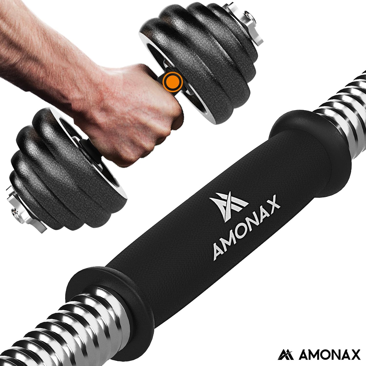 Amonax Pesi Palestra Manubri Regolabili 15-30KG - immagine 5