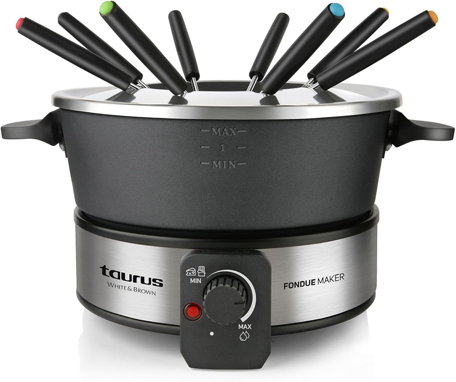 Taurus FF2 Fondue, Acciaio Inox 18/8, Nero