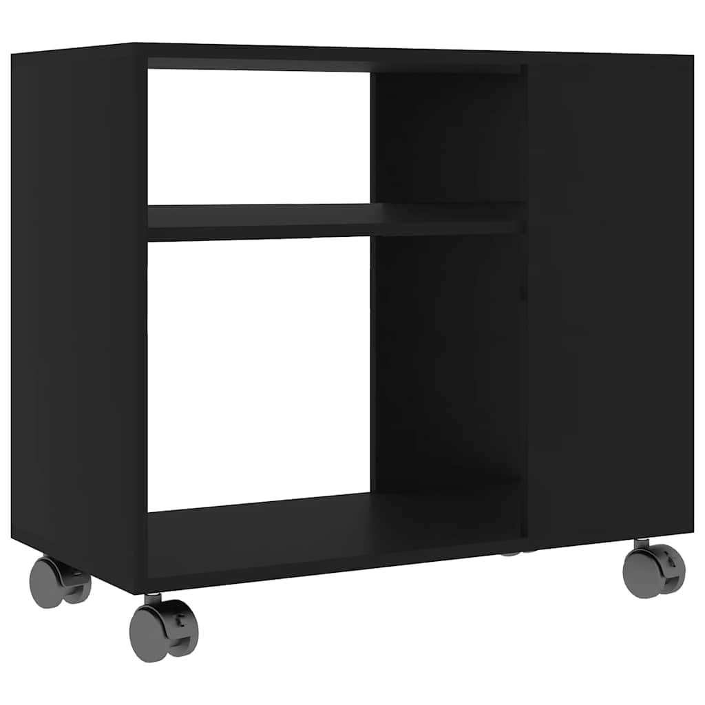 vidaXL Tavolino Nero 70x35x55 cm in Legno Multistrato