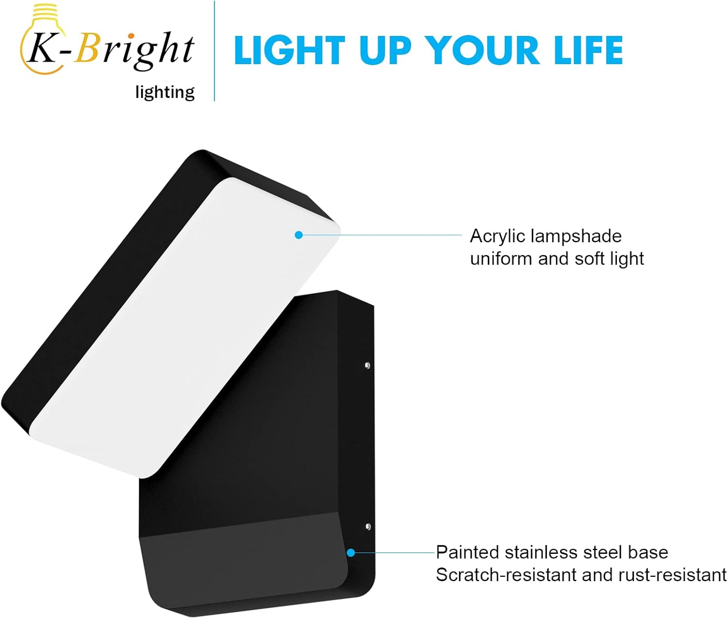 K-bright Applique Esterno LED 20W 3000K 1540 Lumen - immagine 8