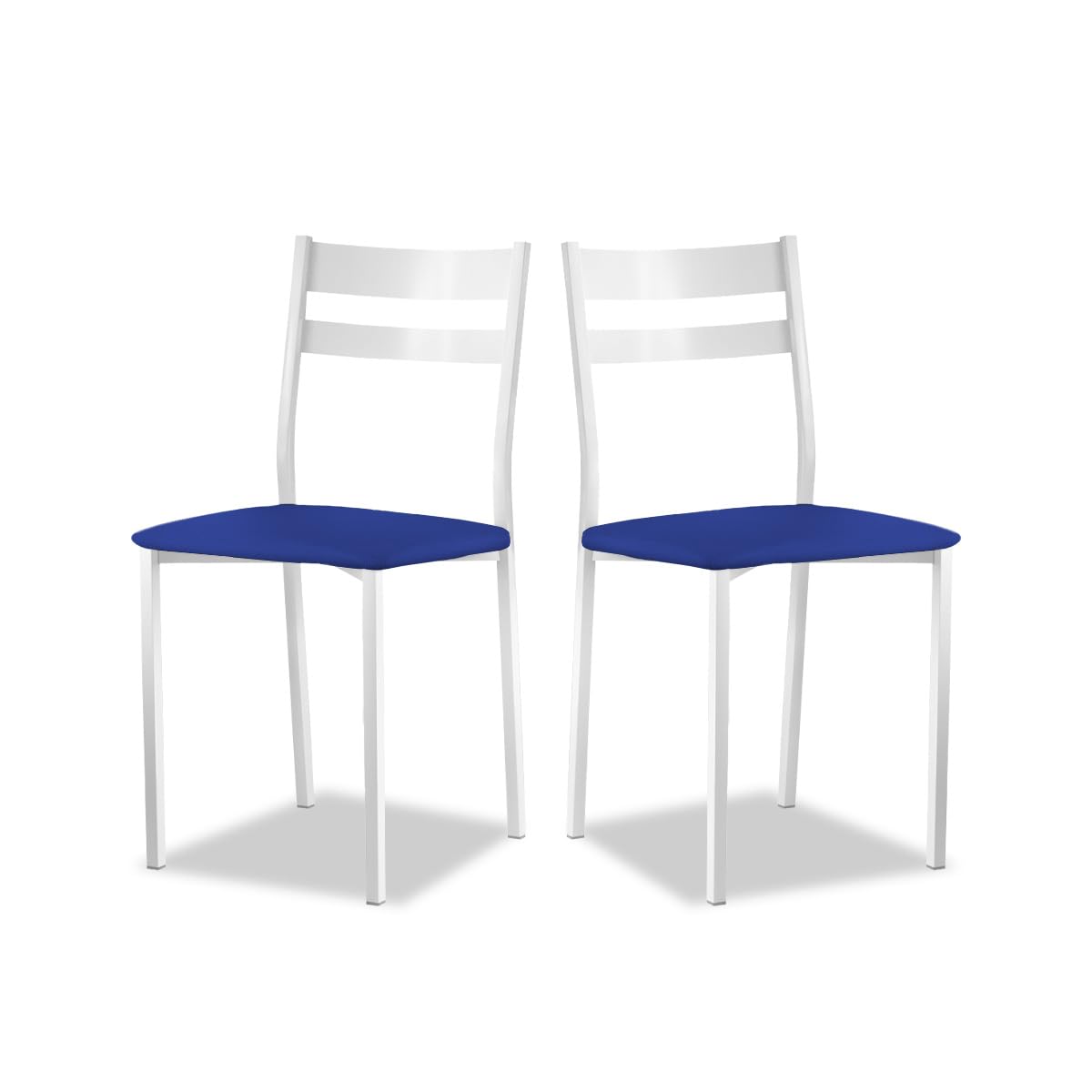 Astimesa Sedia da Cucina in Metallo con Schienale Aperto, Blu